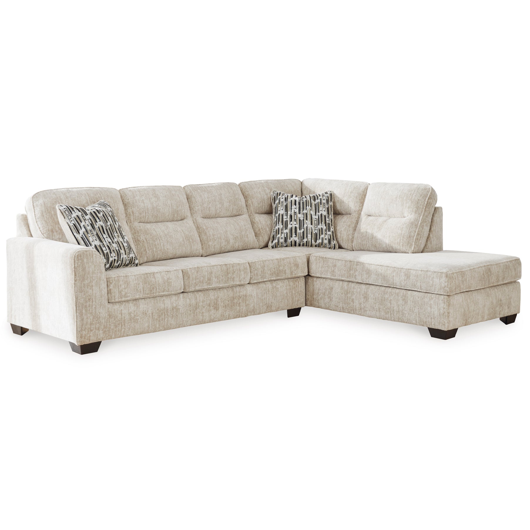Lonoke 2-Piece Sectional with Chaise in Parchment Color