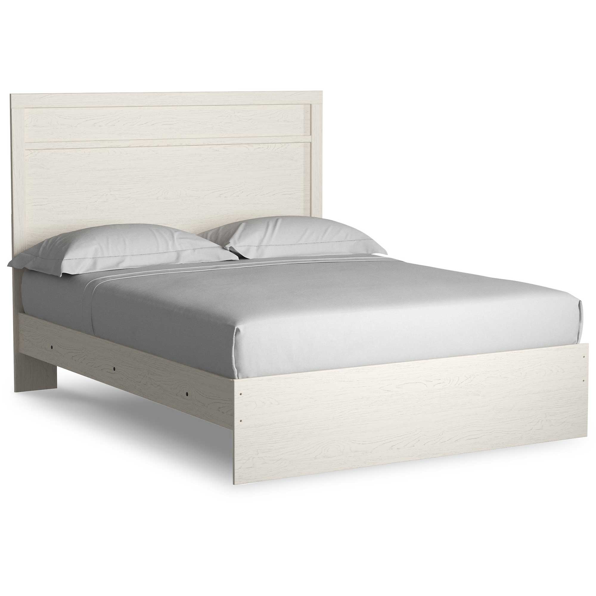 Stelsie King Panel Bed with Mirrored Dresser