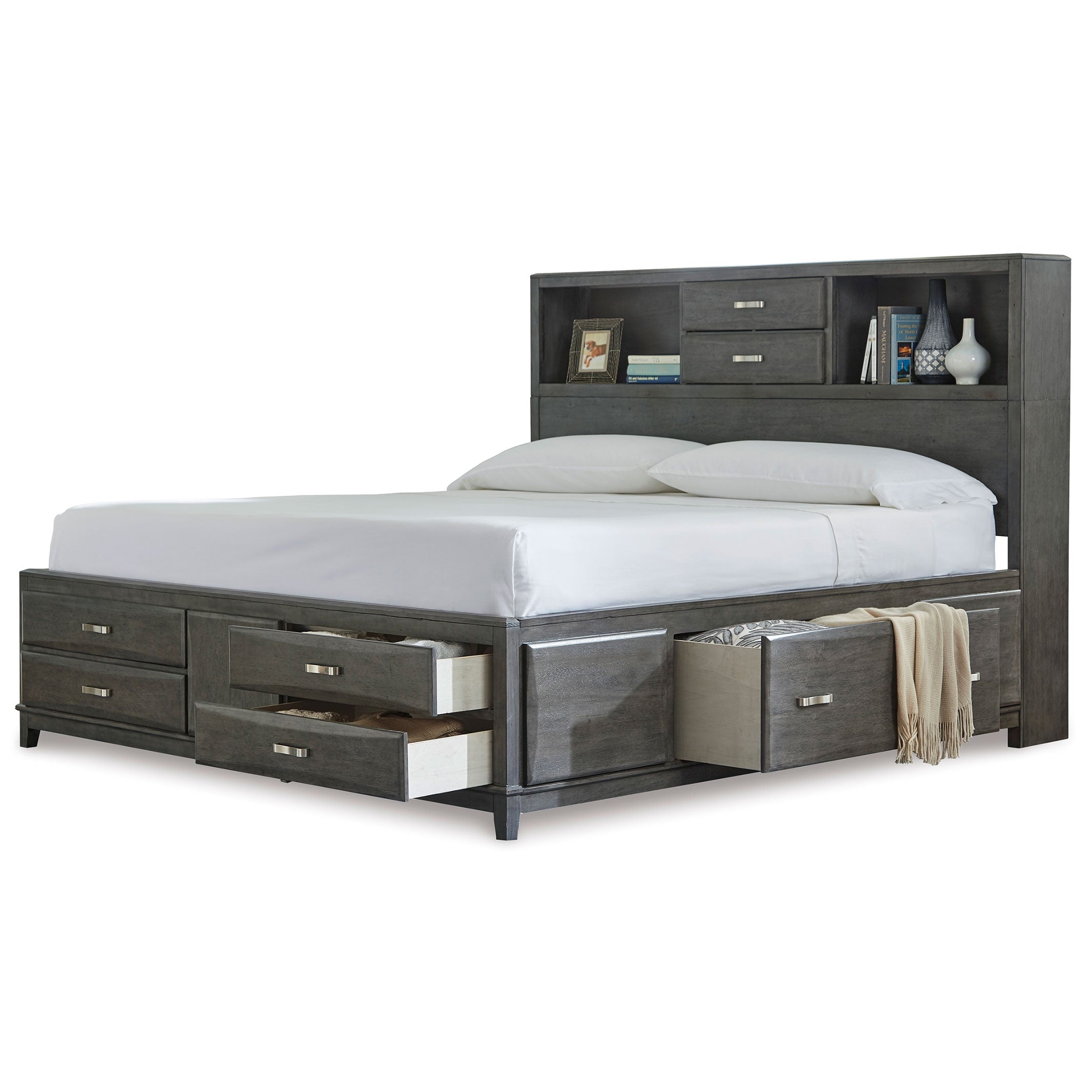Caitbrook Queen Storage Bed with 8 Drawers