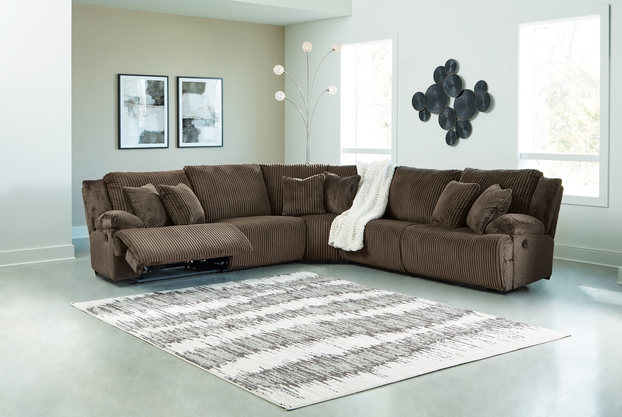 Top Tier 5-Piece Manual Reclining Modular Sectional