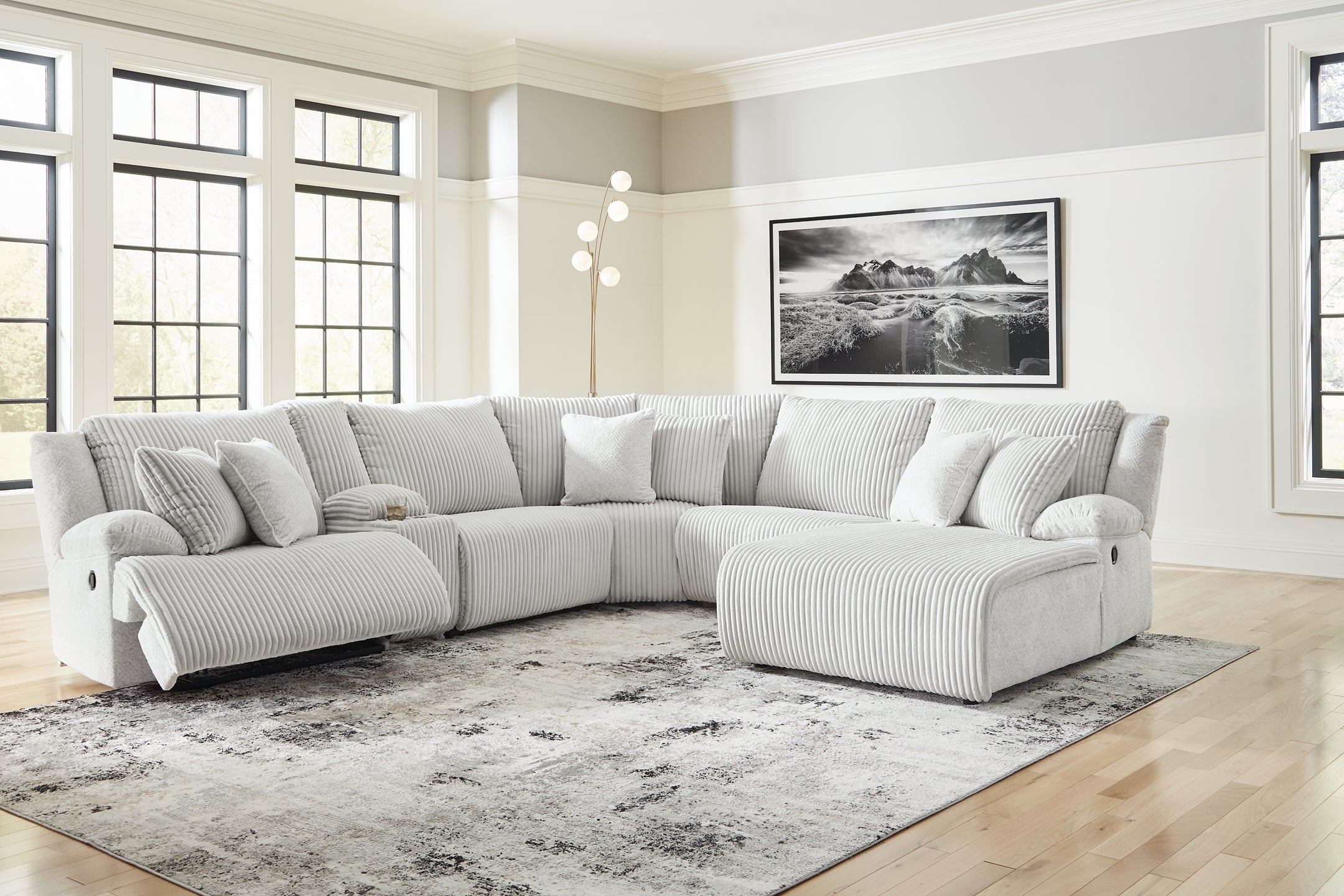Top Tier 6-Piece Manual Reclining Modular Sectional with Chaise and Console