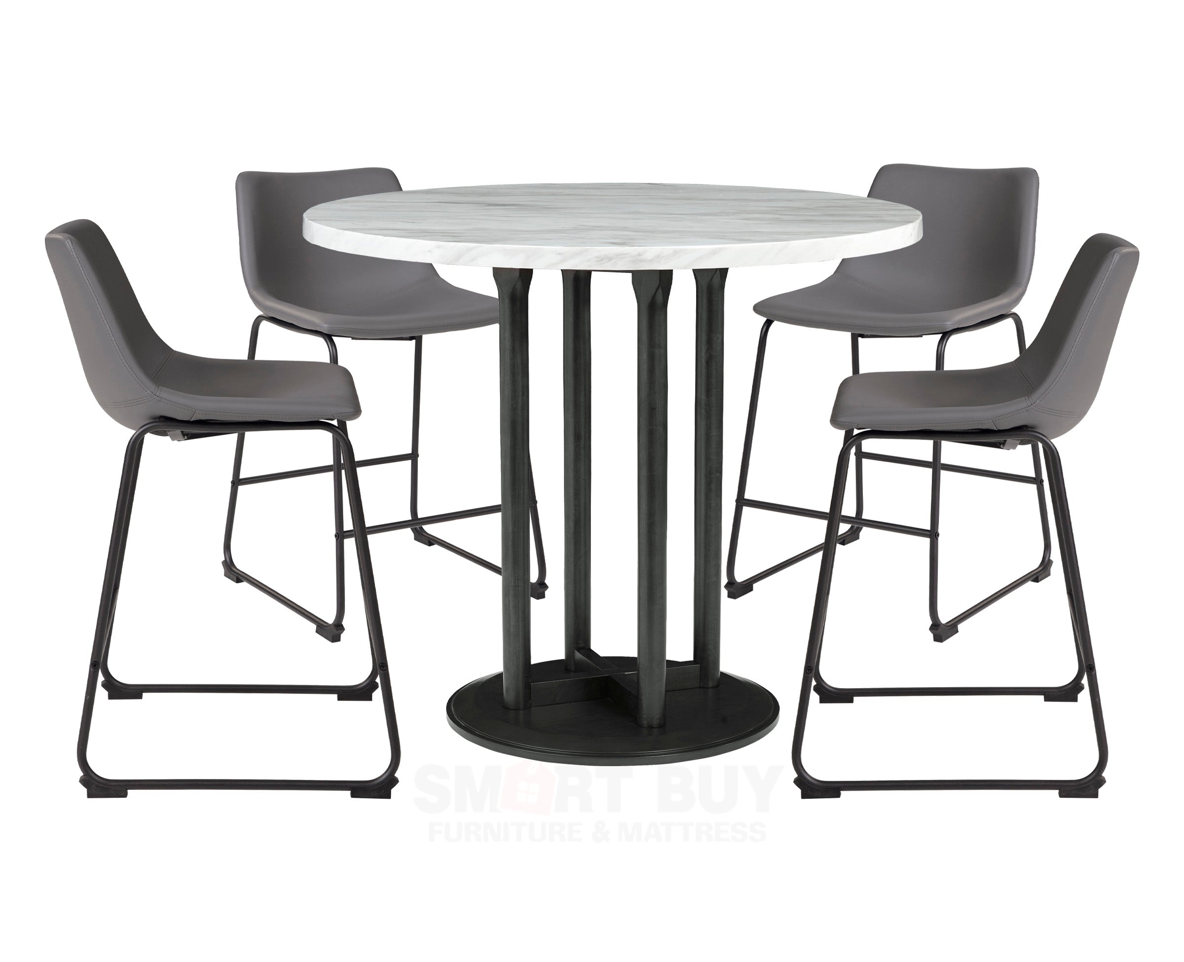 Centiar Counter Height Dining Table and 4 Barstools Set