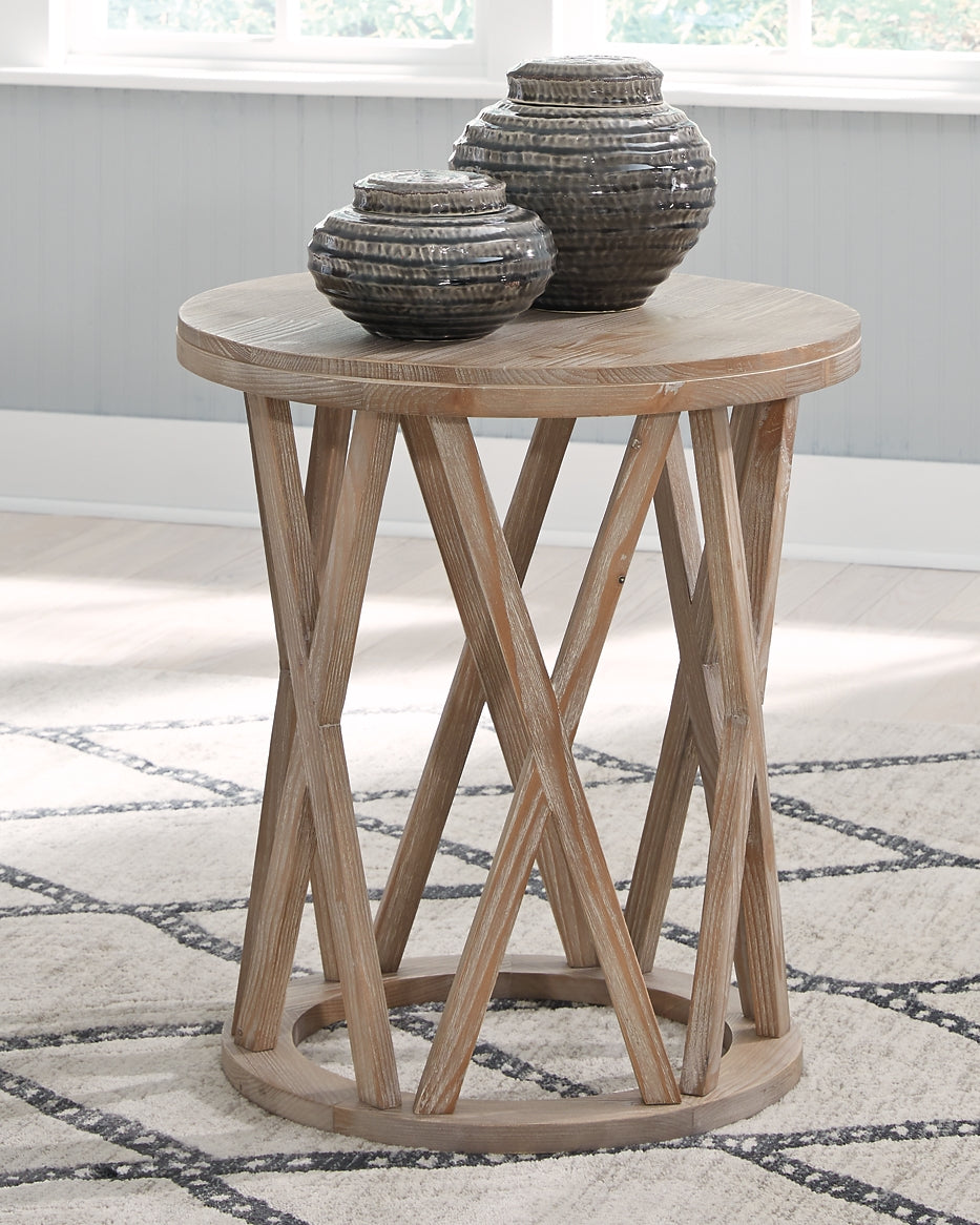 Glasslore Round End Table