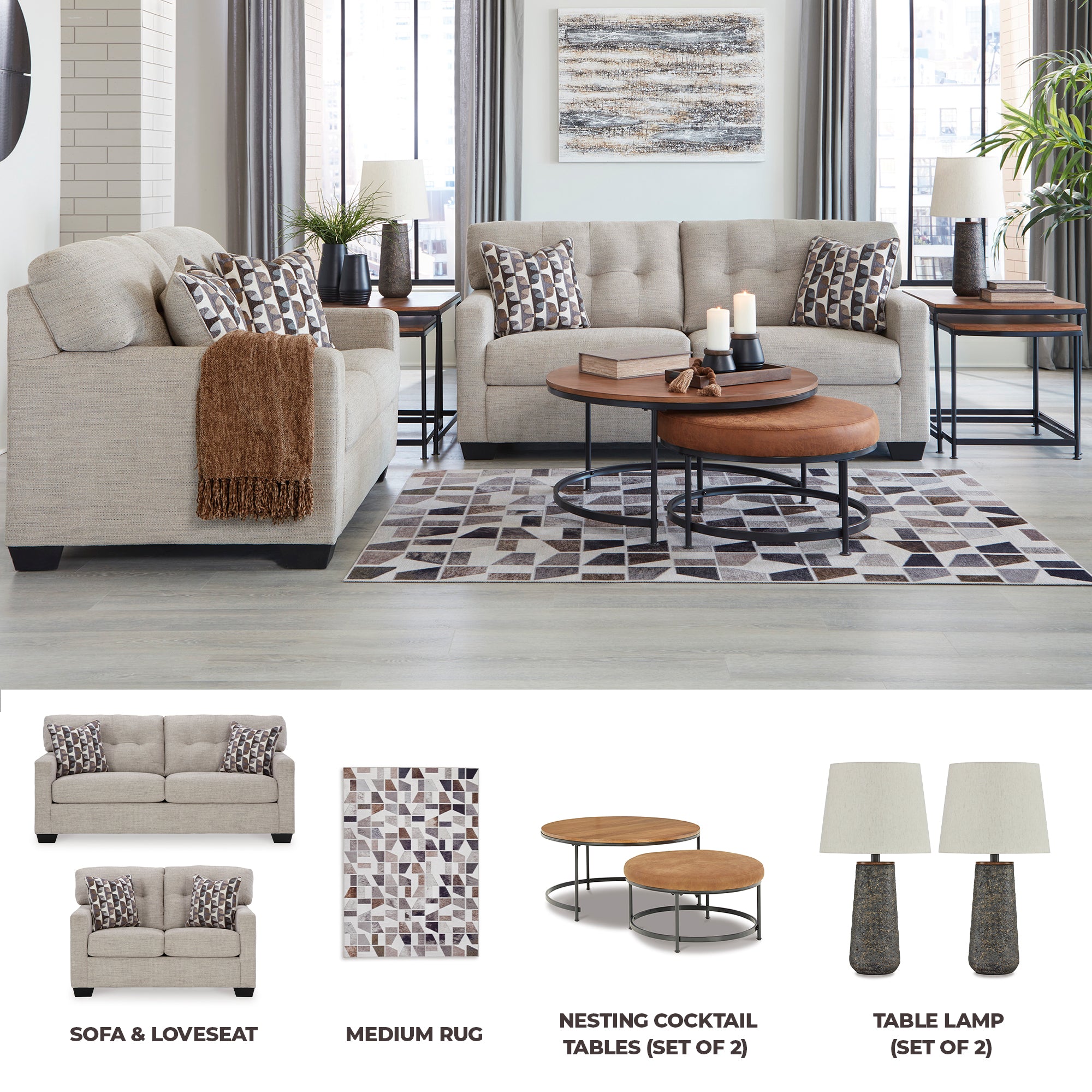 7-Piece Living Room Package