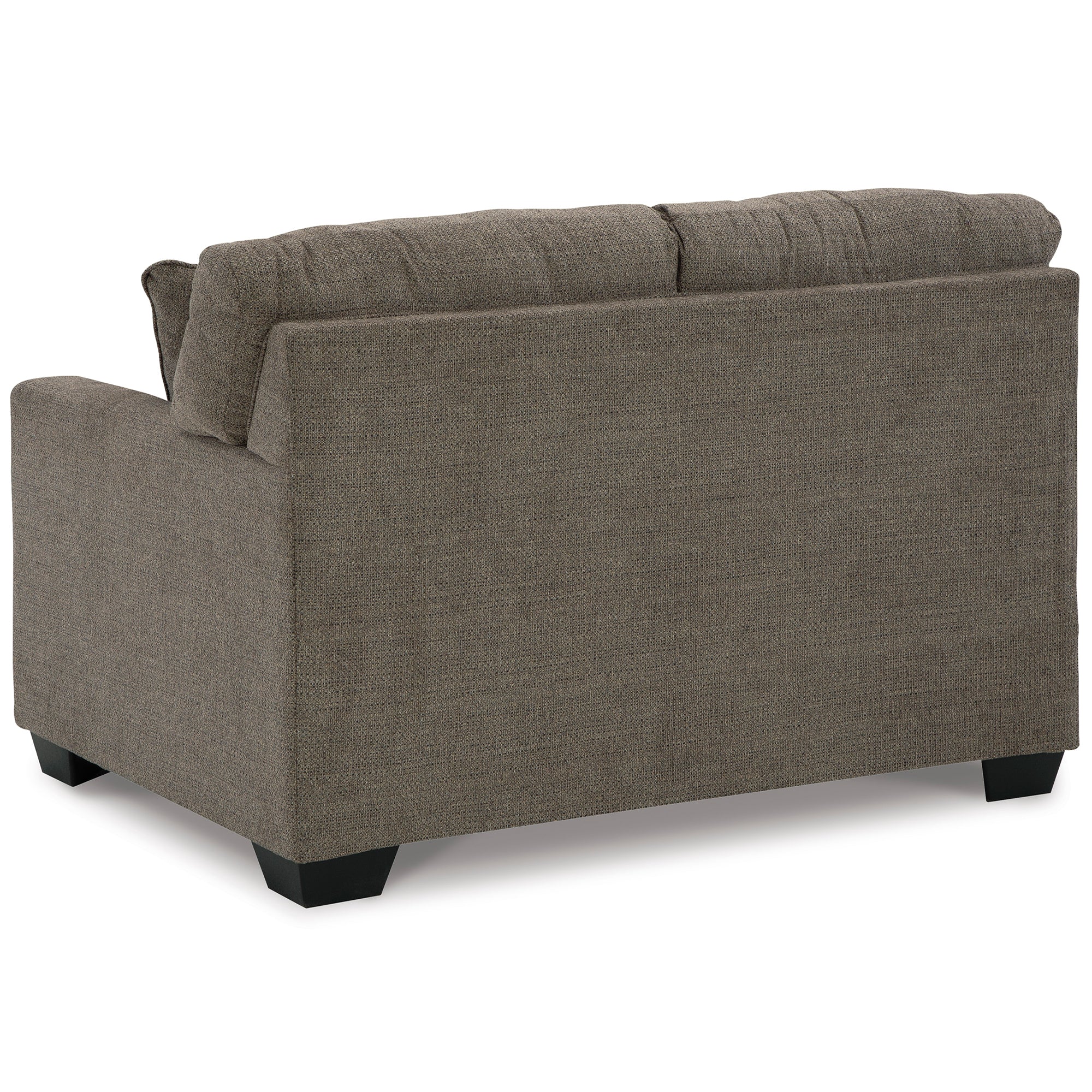 Chic Mahoney Loveseat in deep chocolate, combines comfort with contemporary elegance
