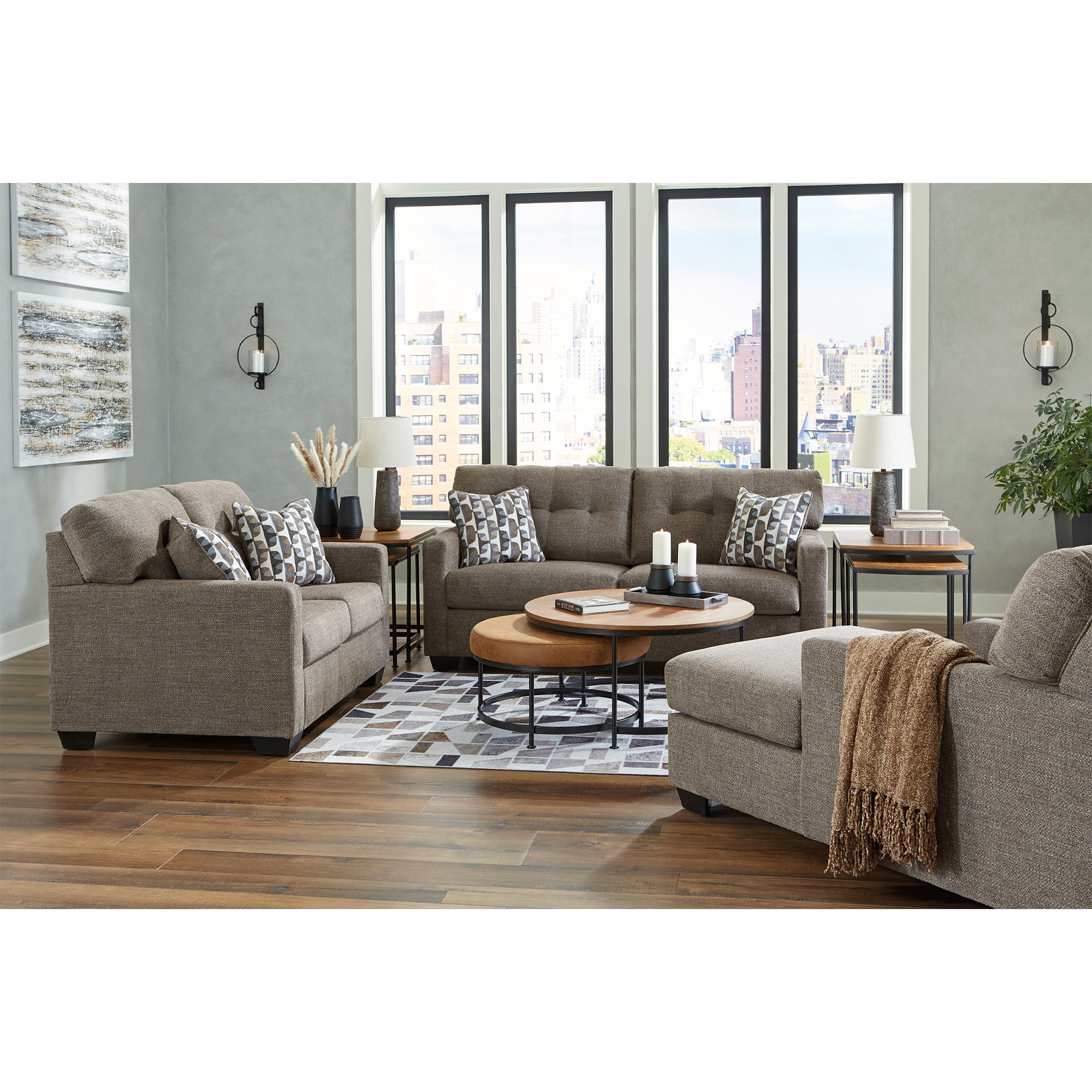 Plush Mahoney Loveseat in chocolate hue, a must-have for a cozy and inviting living space