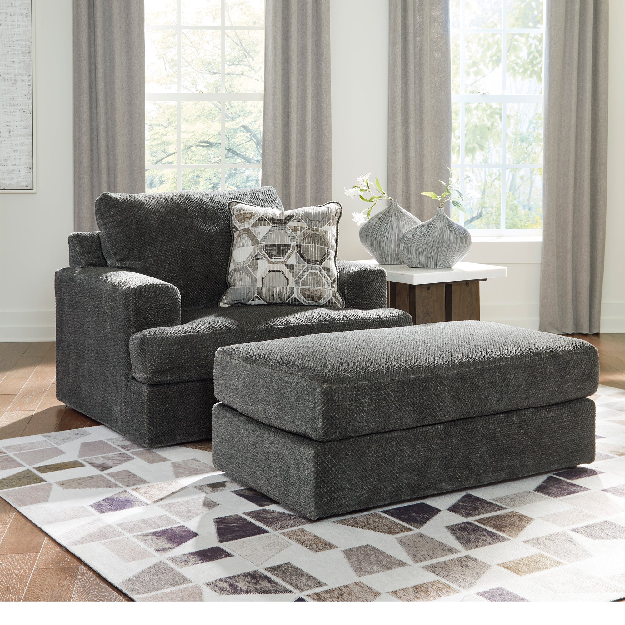 Karinne Oversized Accent Ottoman