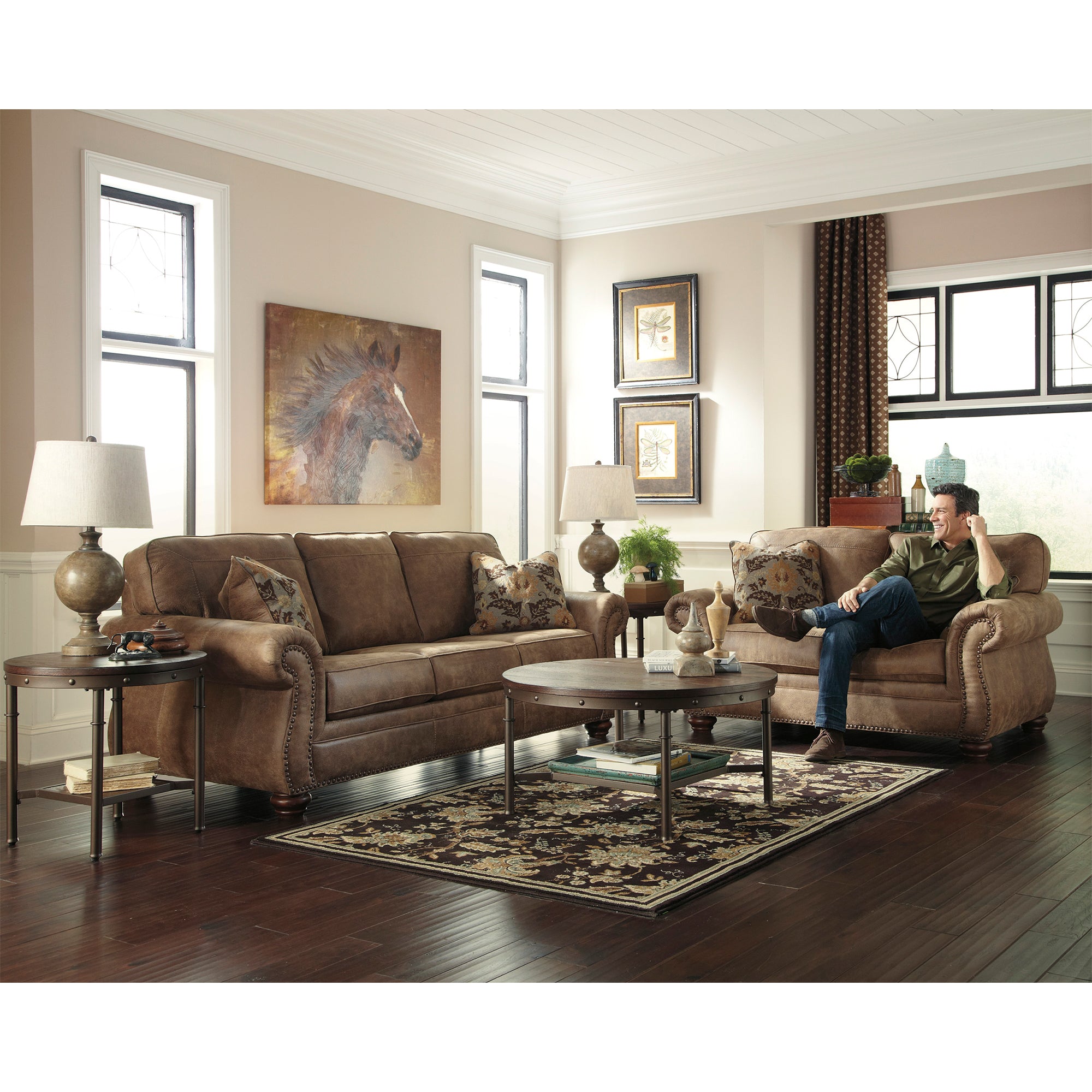 Larkinhurst Sofa and Loveseat