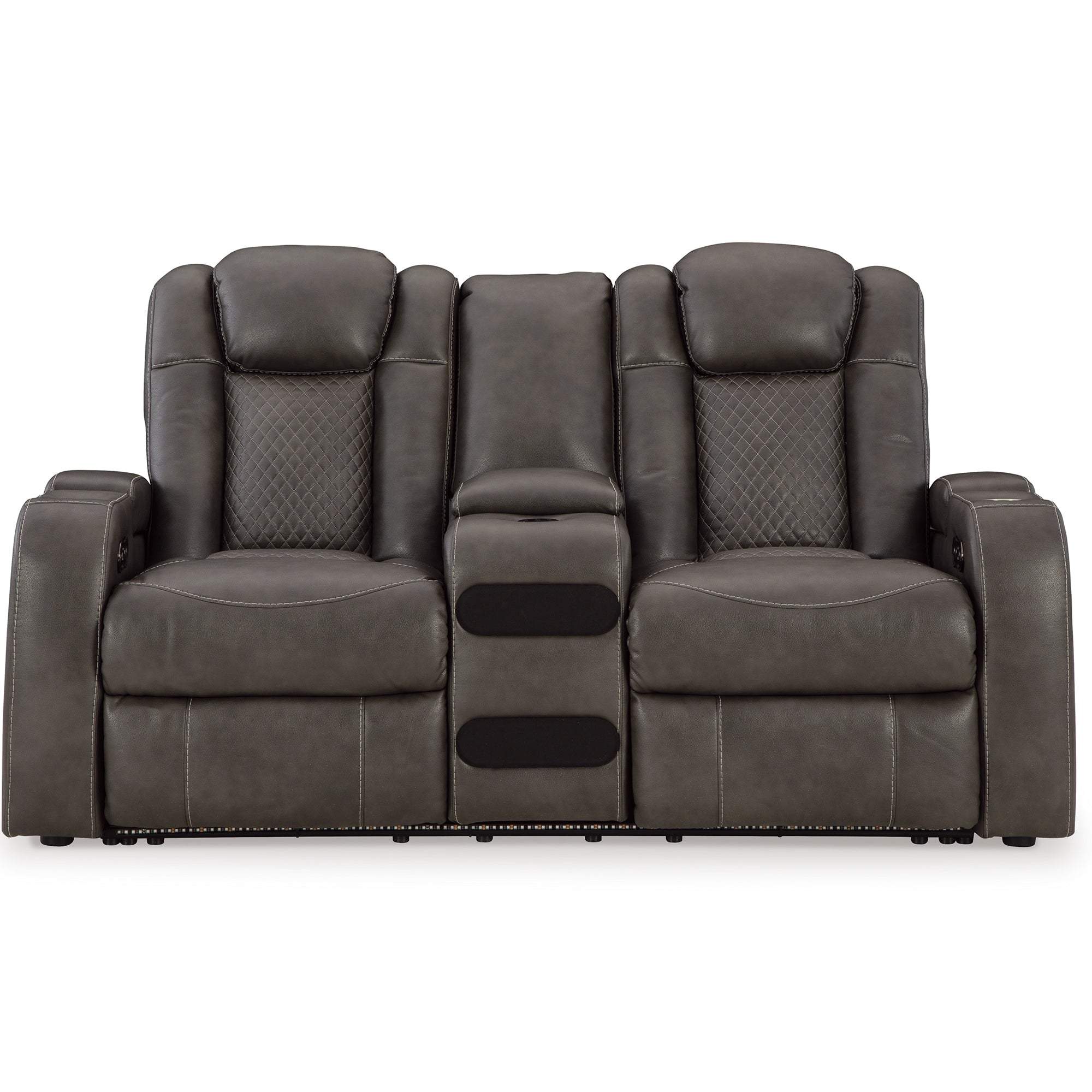 Fyne-Dyme Dual Power Reclining Loveseat with Console