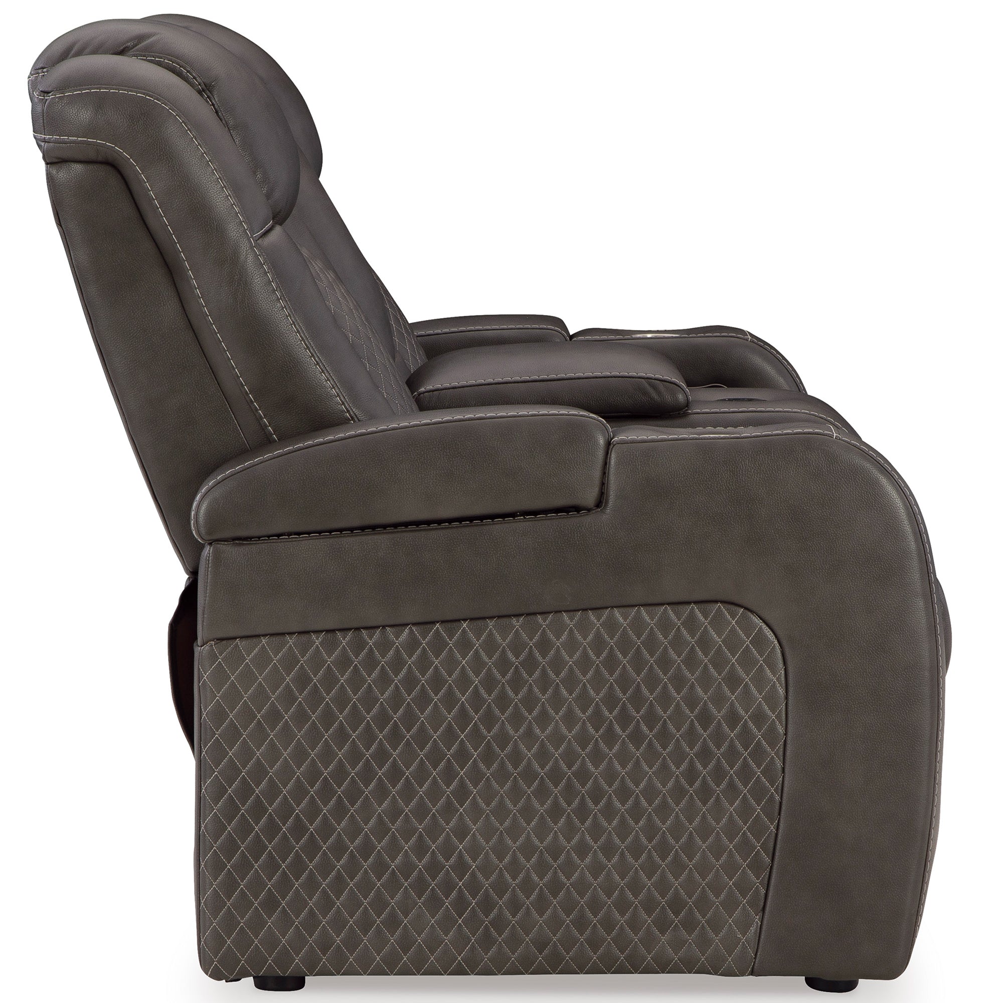 Fyne-Dyme Dual Power Reclining Loveseat with Console