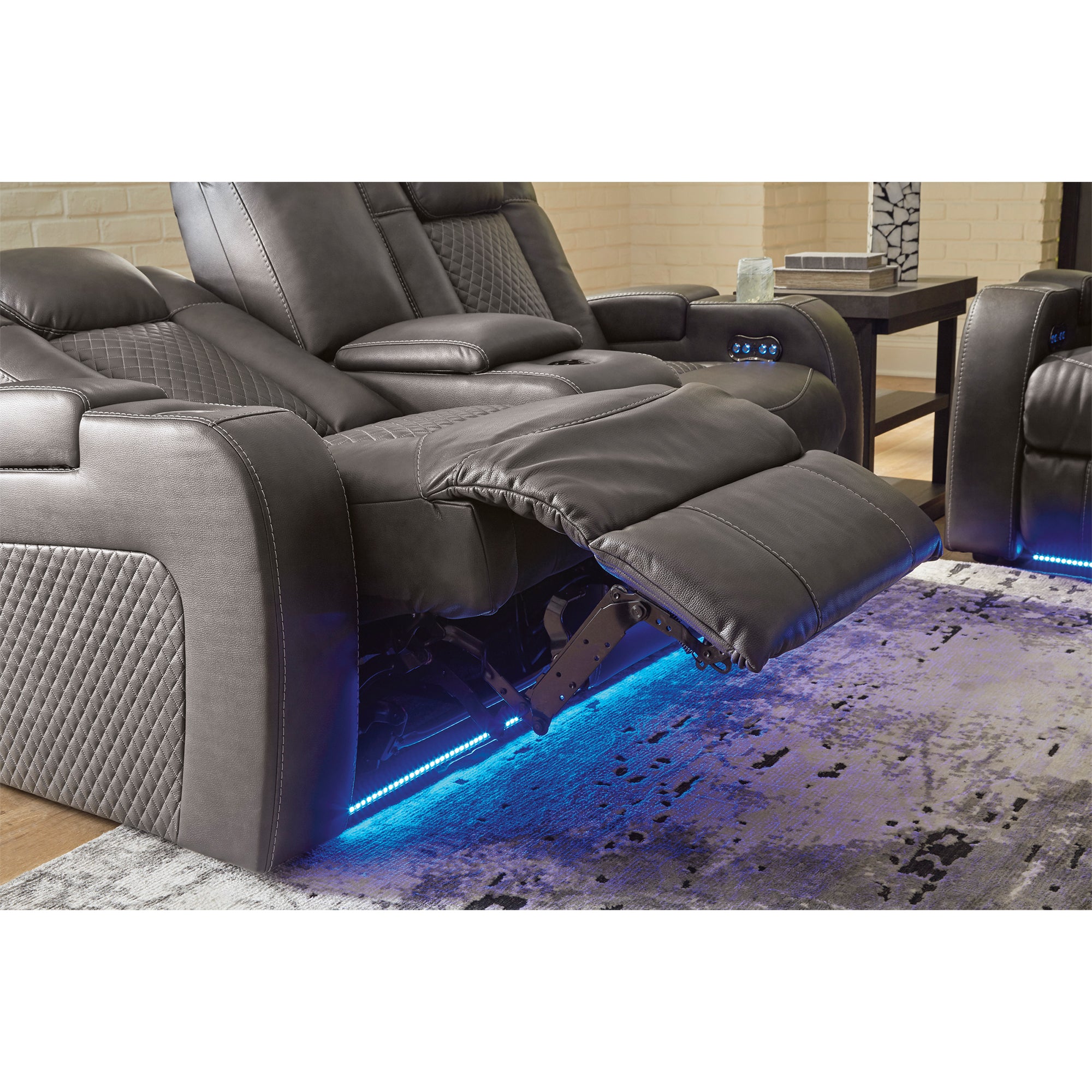 Fyne-Dyme Dual Power Reclining Loveseat with Console