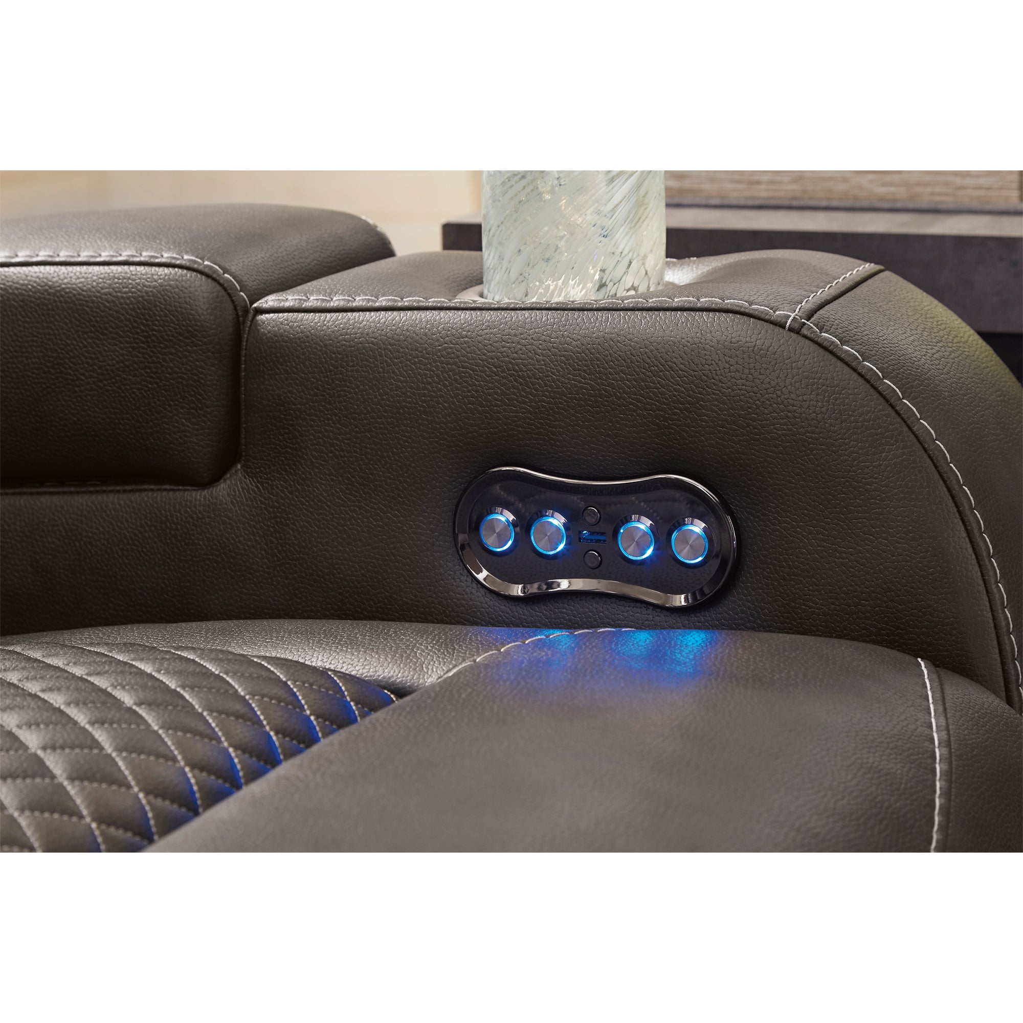 Fyne-Dyme Dual Power Reclining Loveseat with Console