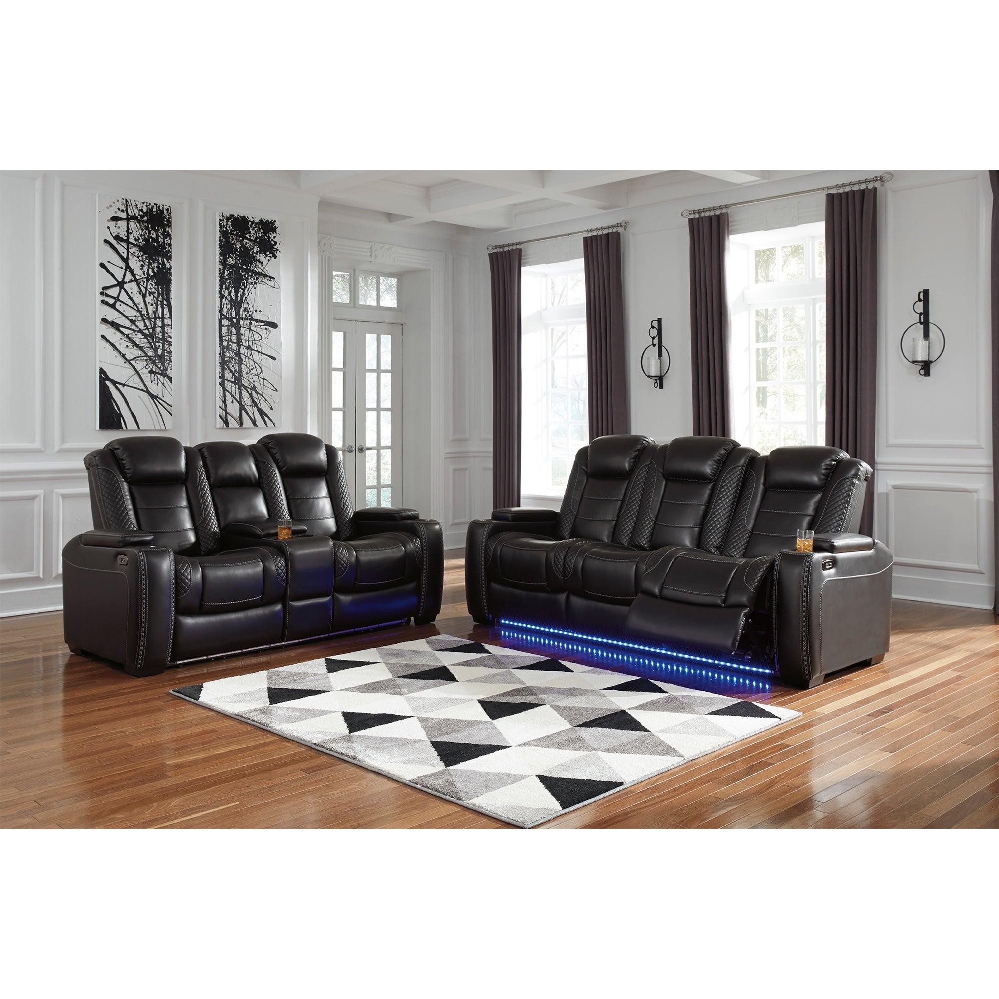 Party Time Power Reclining Sofa and Loveseat