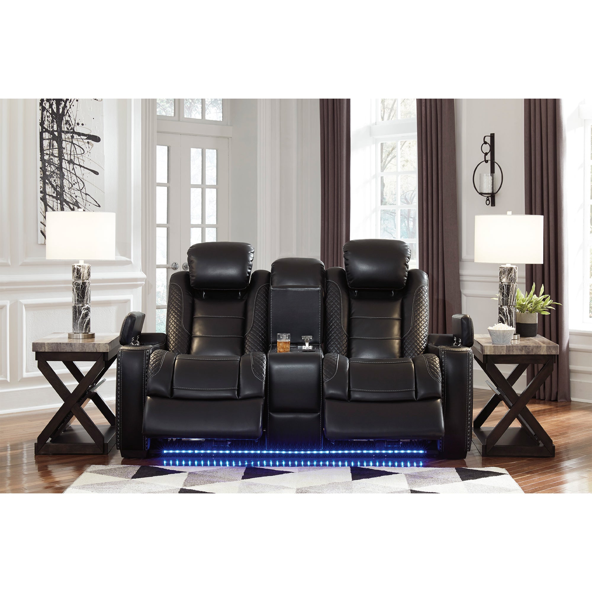 Party Time Power Reclining Sofa and Loveseat