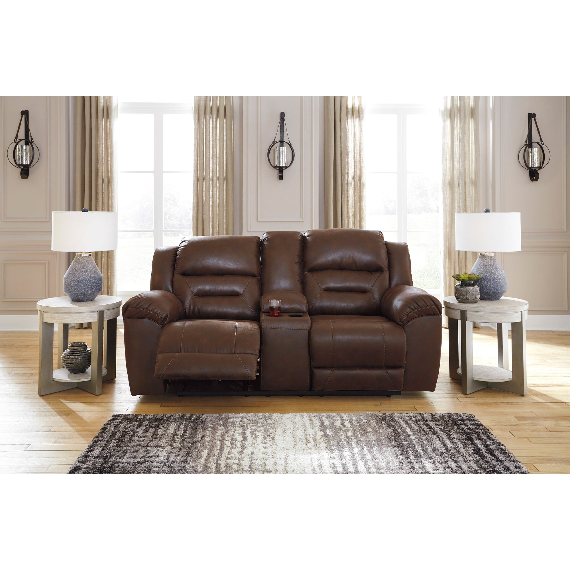 Stoneland Manual Reclining Sofa and Loveseat