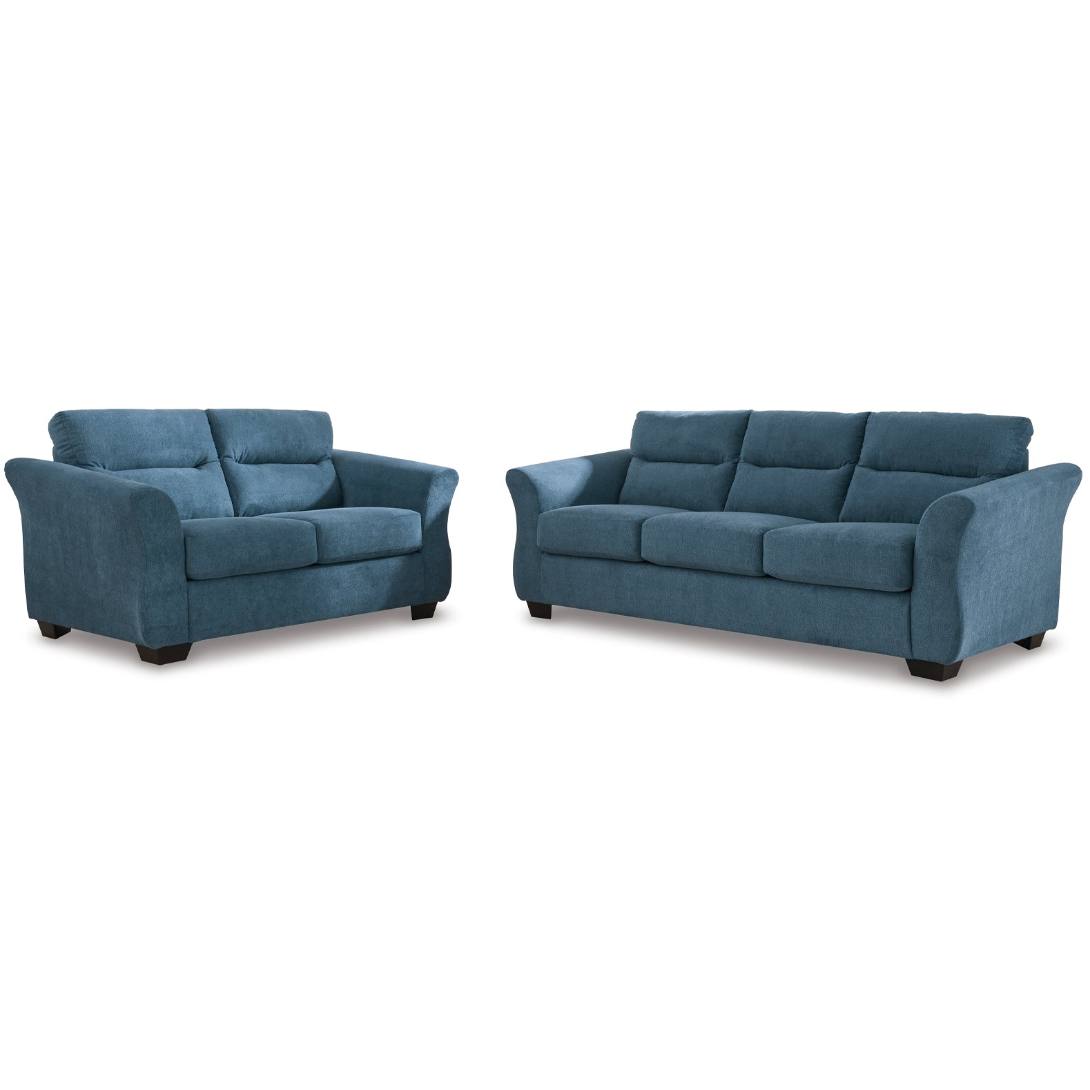 Miravel Sofa and Loveseat in Indigo Color