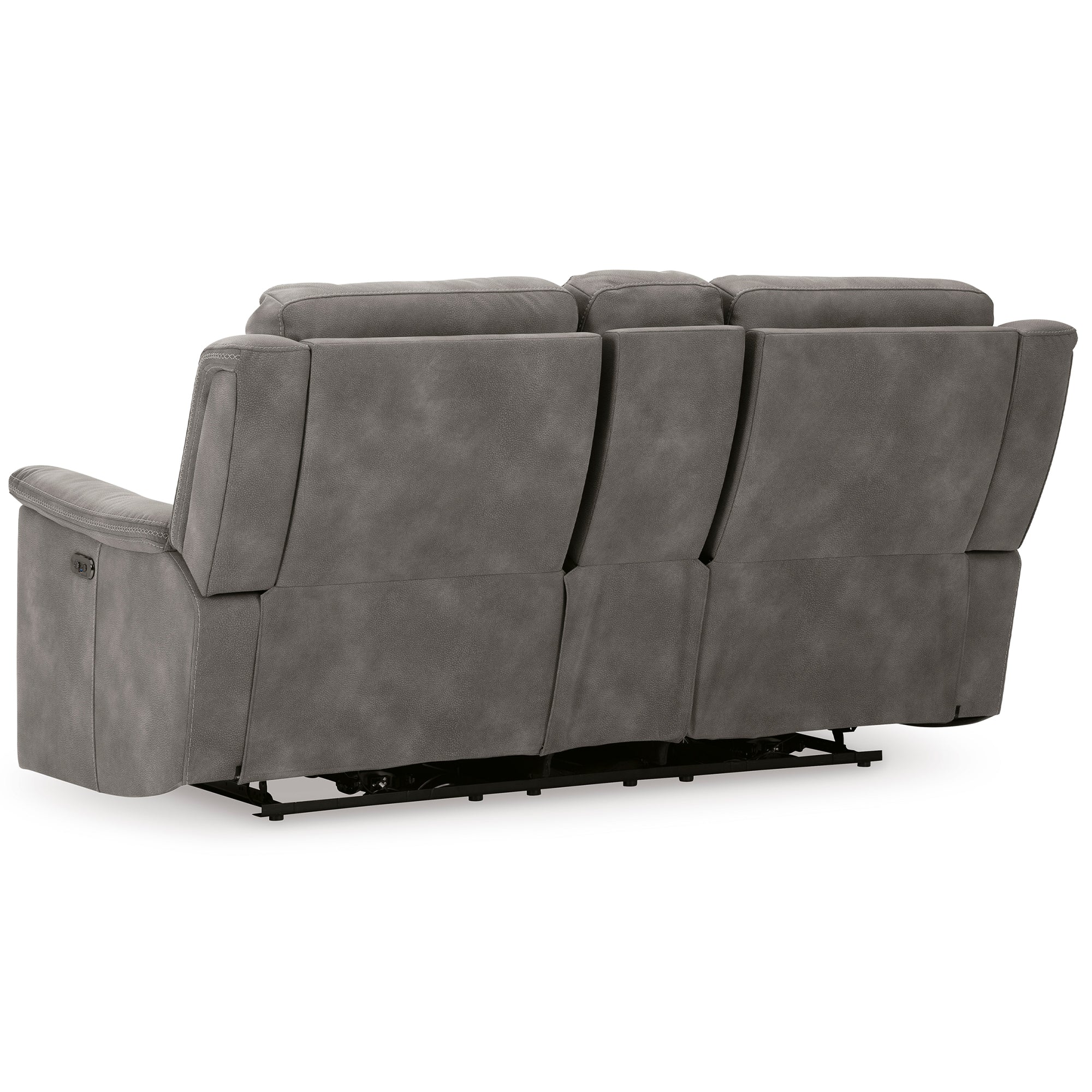 Next-gen Durapella Power Recliner Loveseat with Console and adjustable Headrest