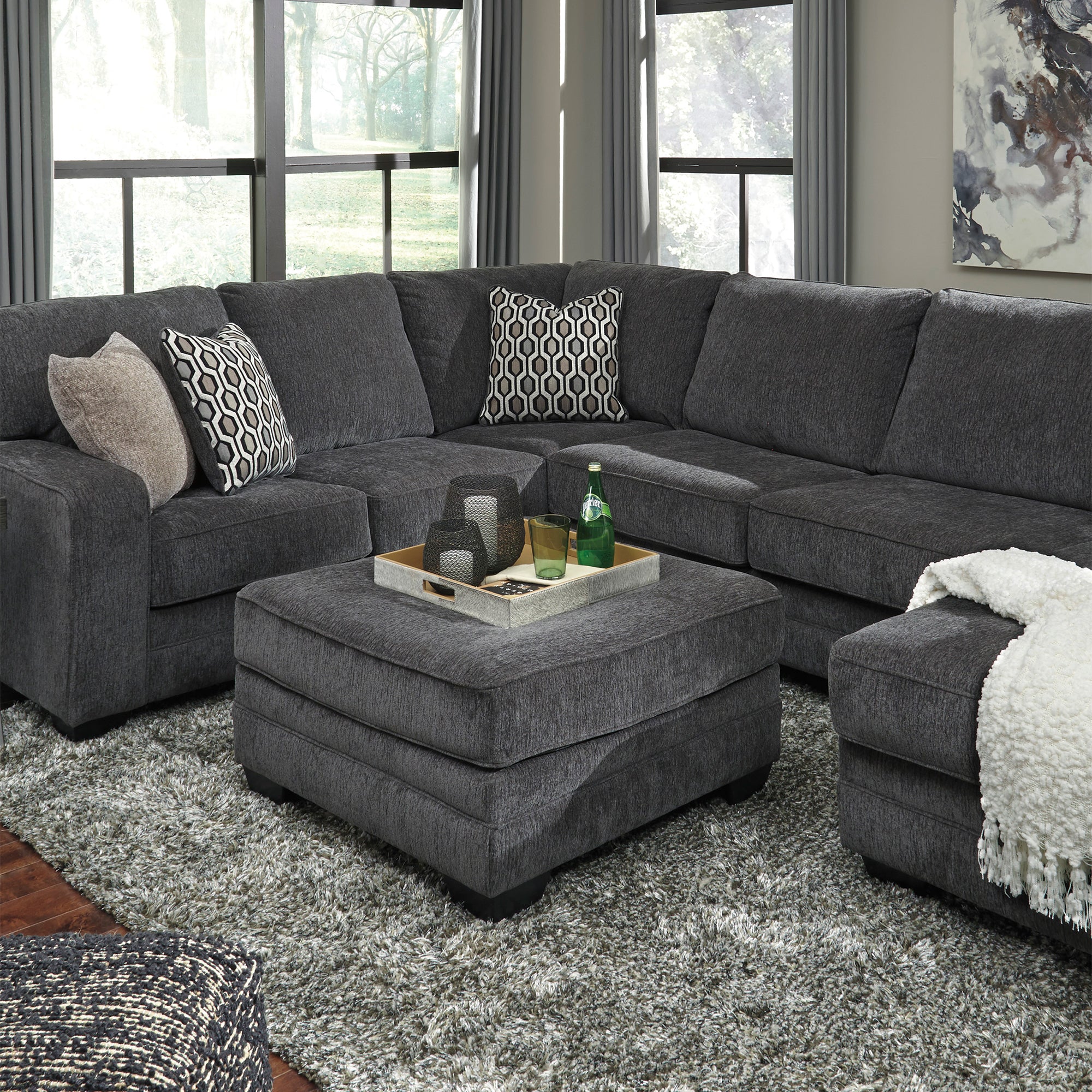 Tracling Oversized Accent Ottoman