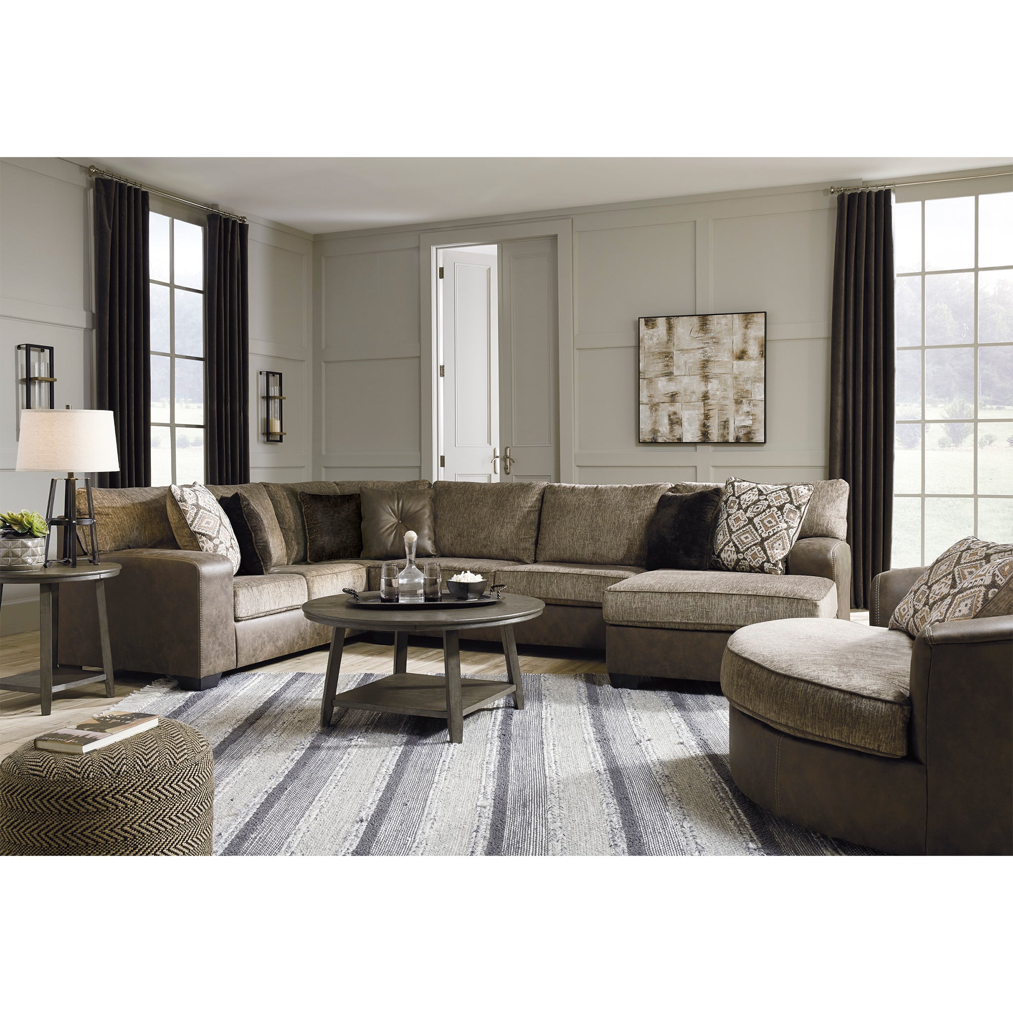 Abalone 3-Piece Sectional with Chaise