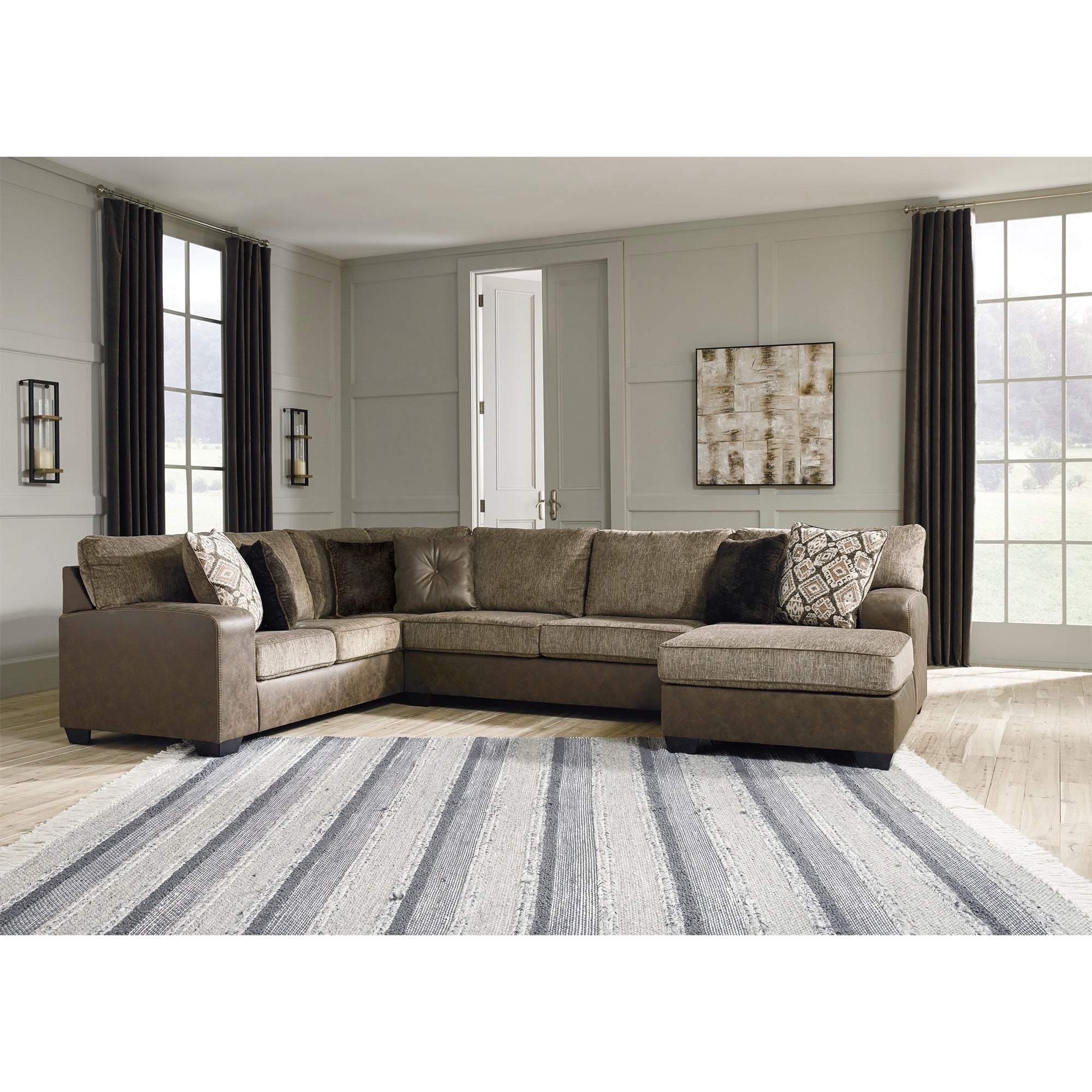 Abalone 3-Piece Sectional with Chaise