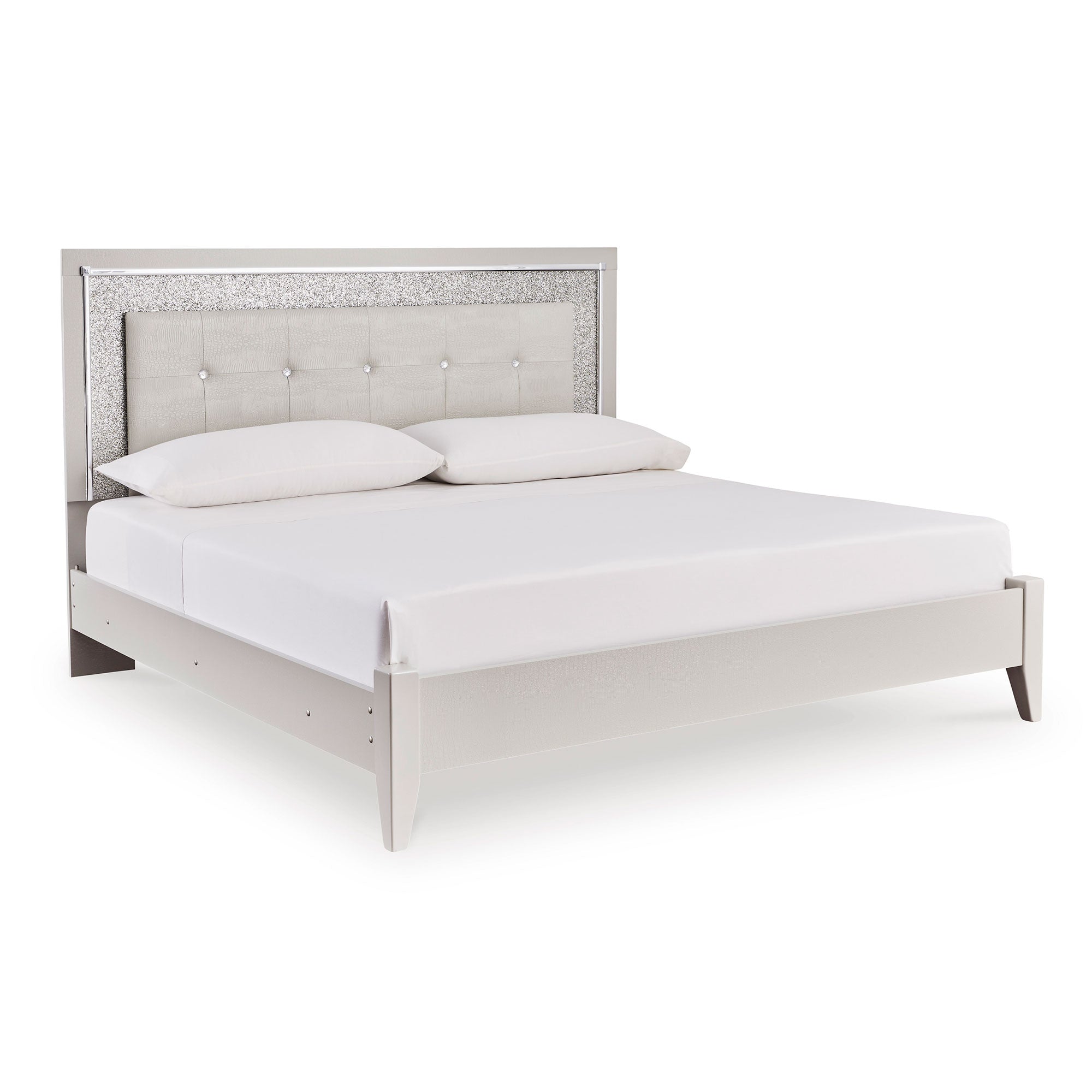 Zyniden Queen Panel Bed with Mirrored Dresser