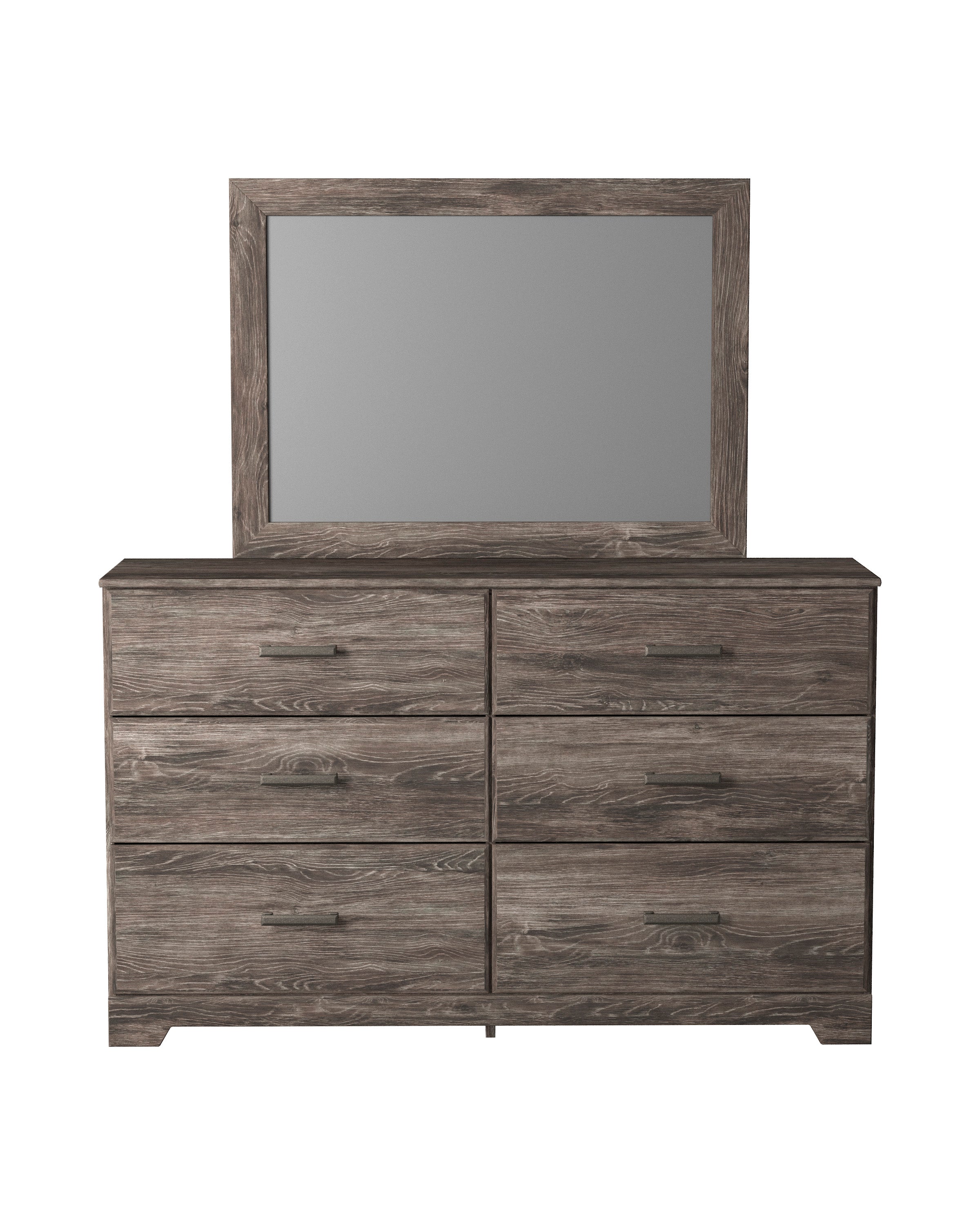 Ralinksi Full Panel Bed with Mirrored Dresser