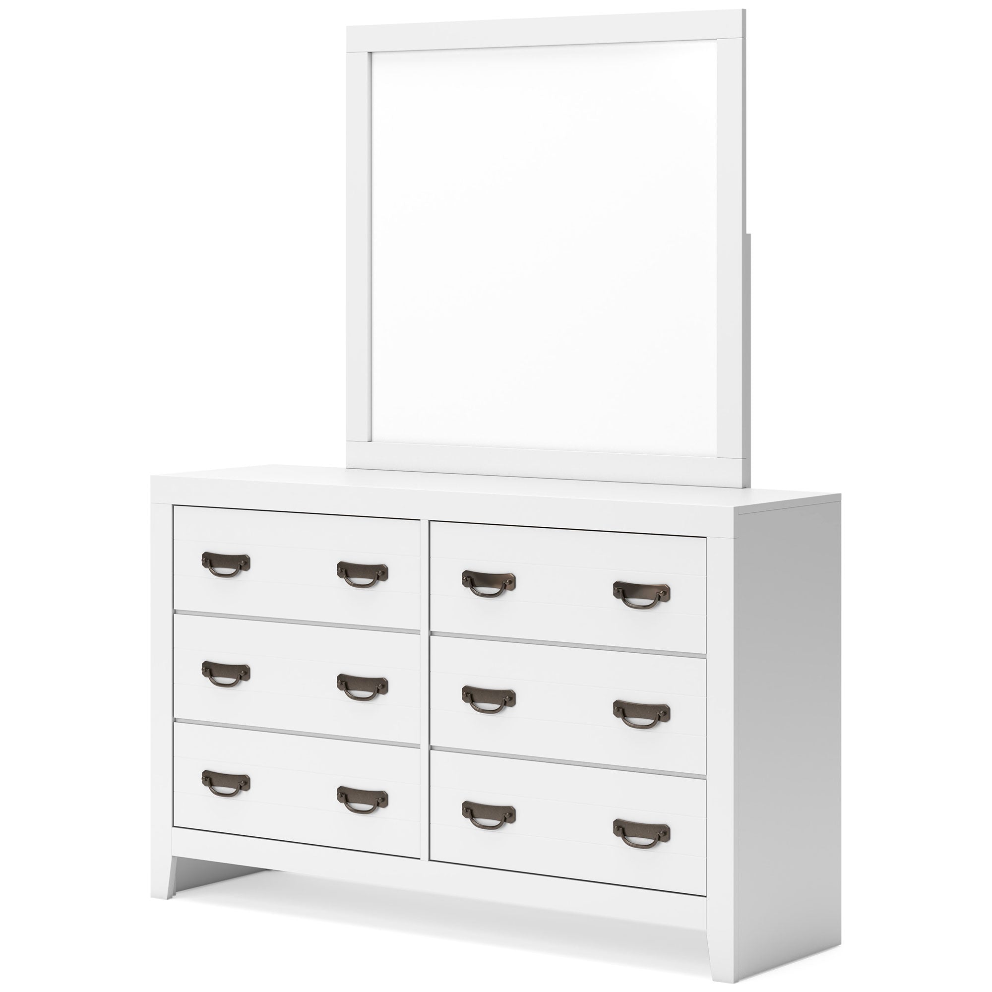 Binterglen Twin Panel Bed with Mirrored Dresser