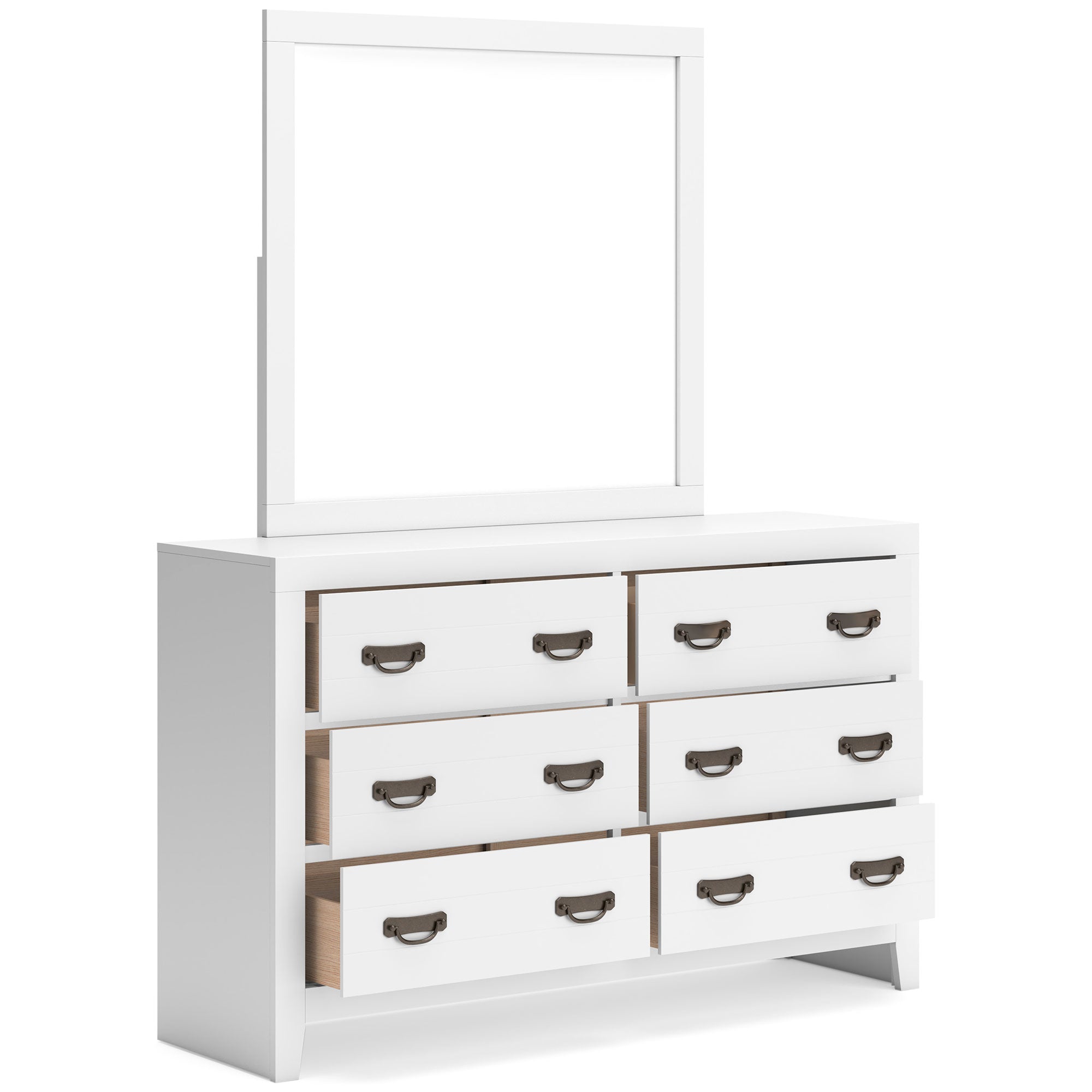 Binterglen Twin Panel Bed with Mirrored Dresser