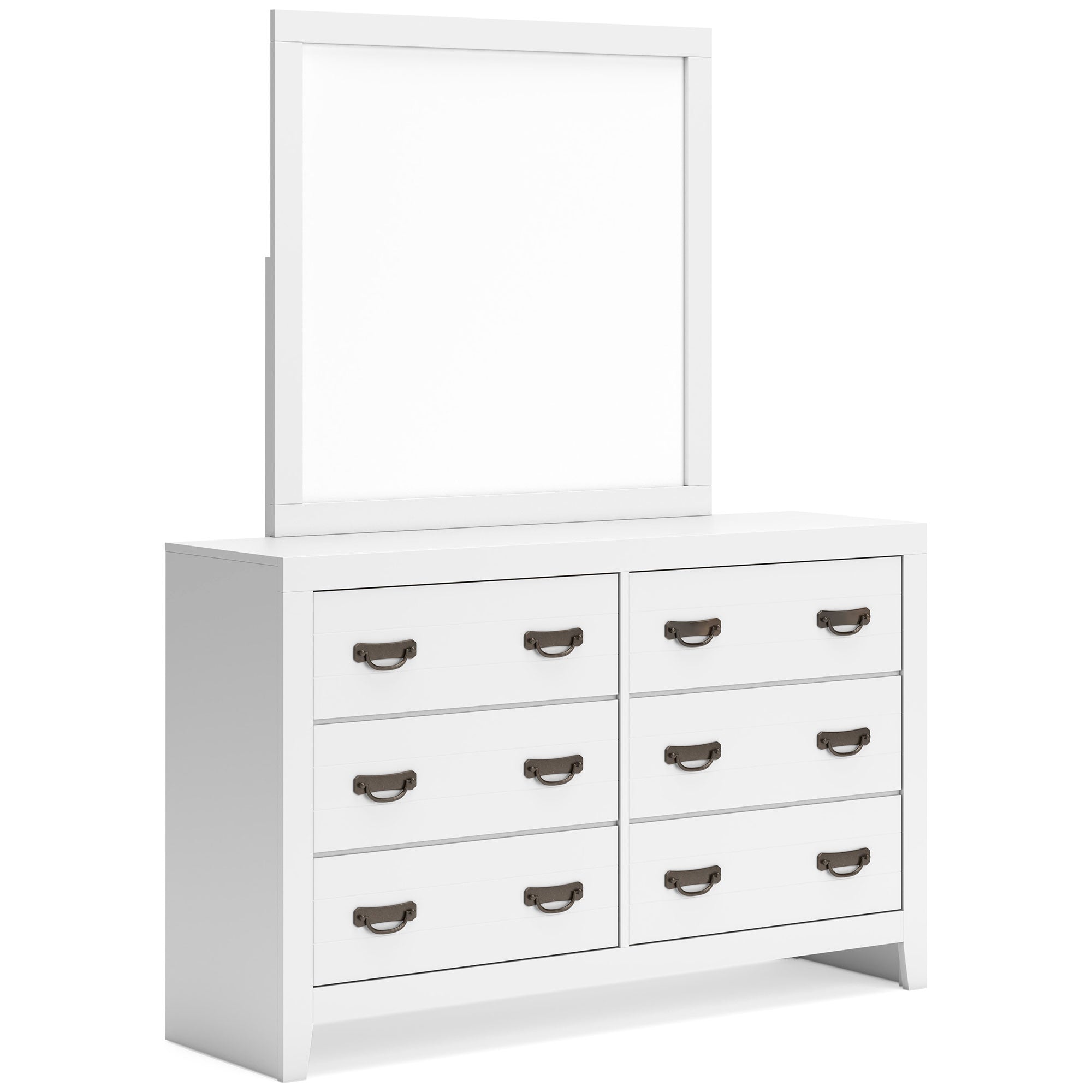 Binterglen Twin Panel Bed with Mirrored Dresser