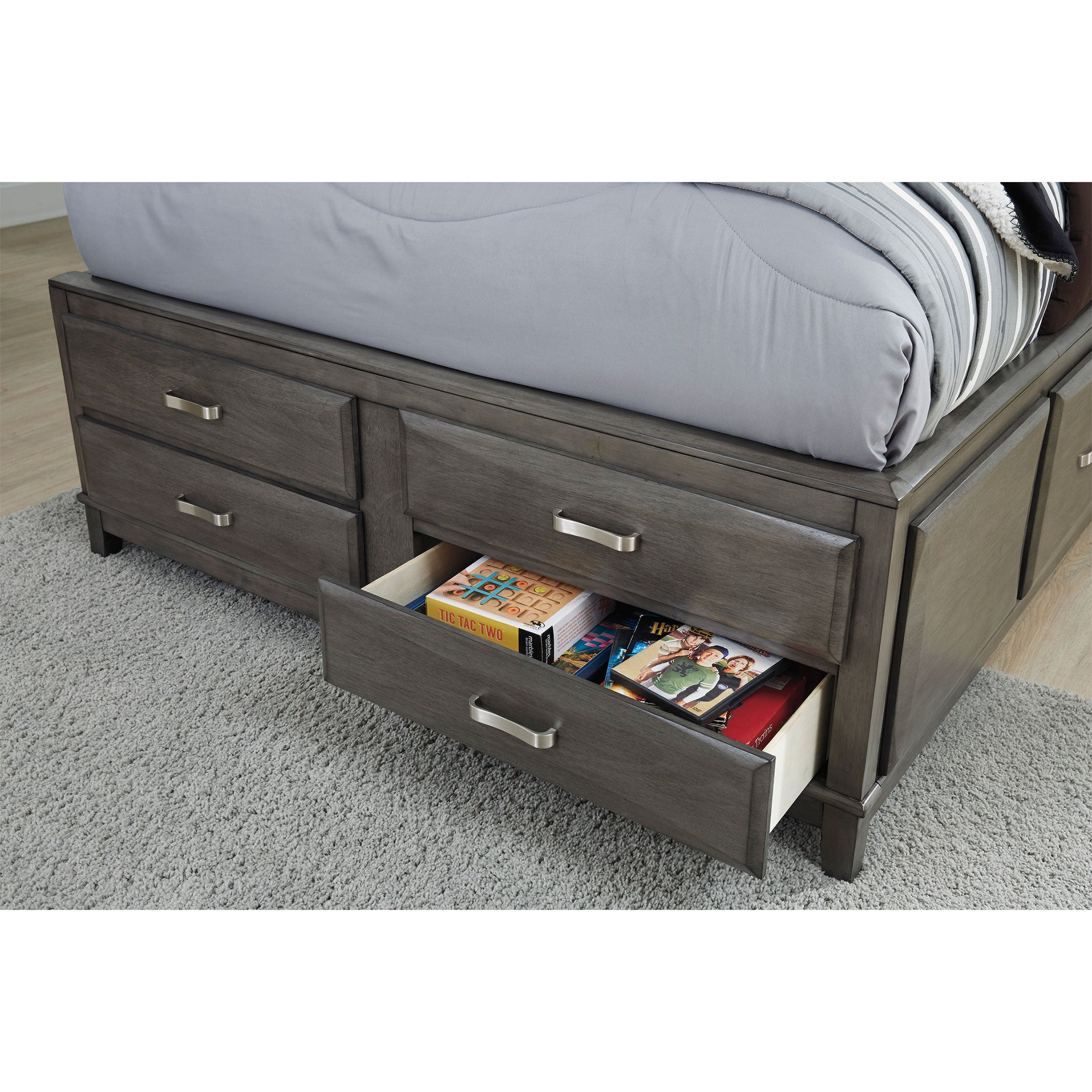 Caitbrook Full Storage Bed with 8 Drawers