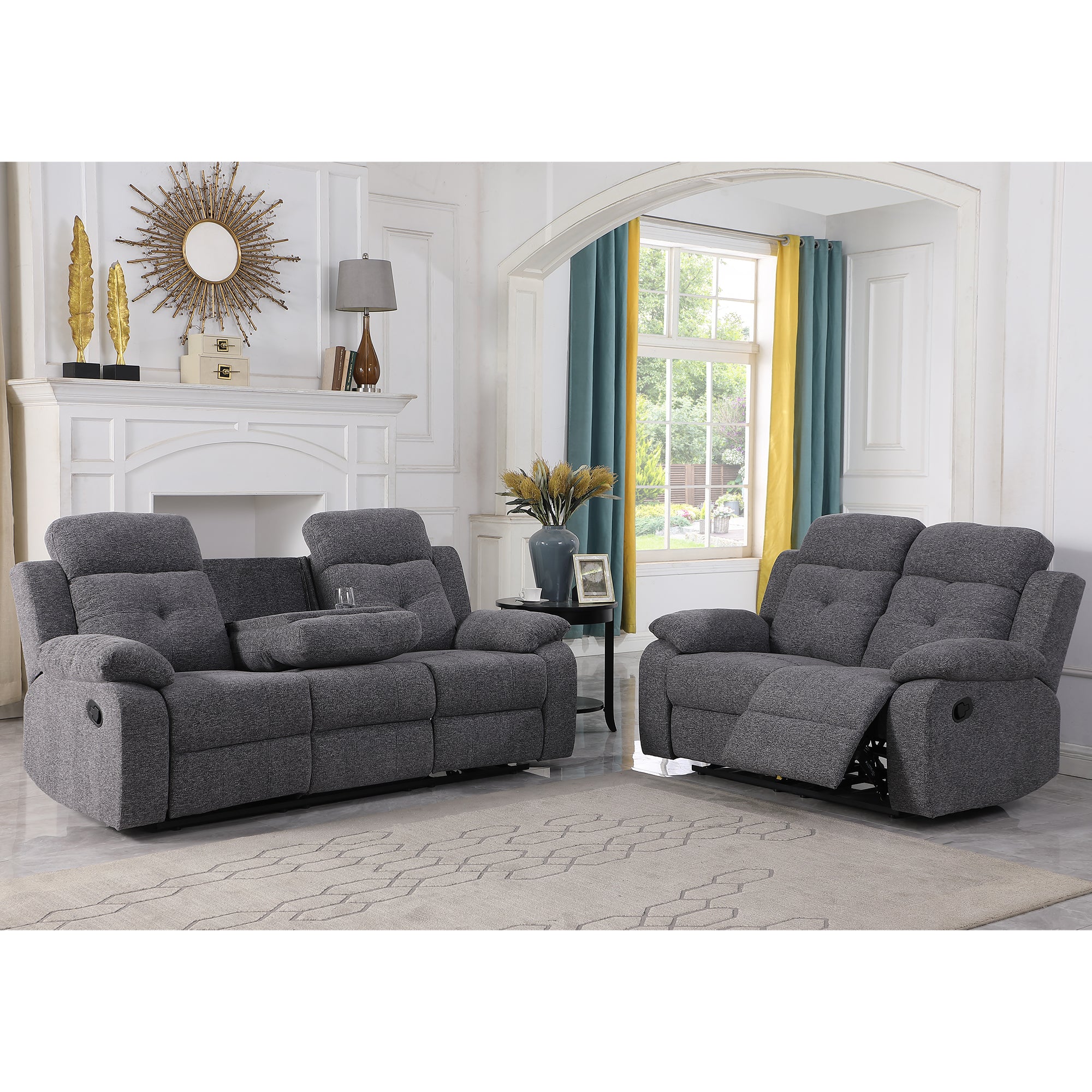 Darwick Manual Reclining Sofa and Loveseat