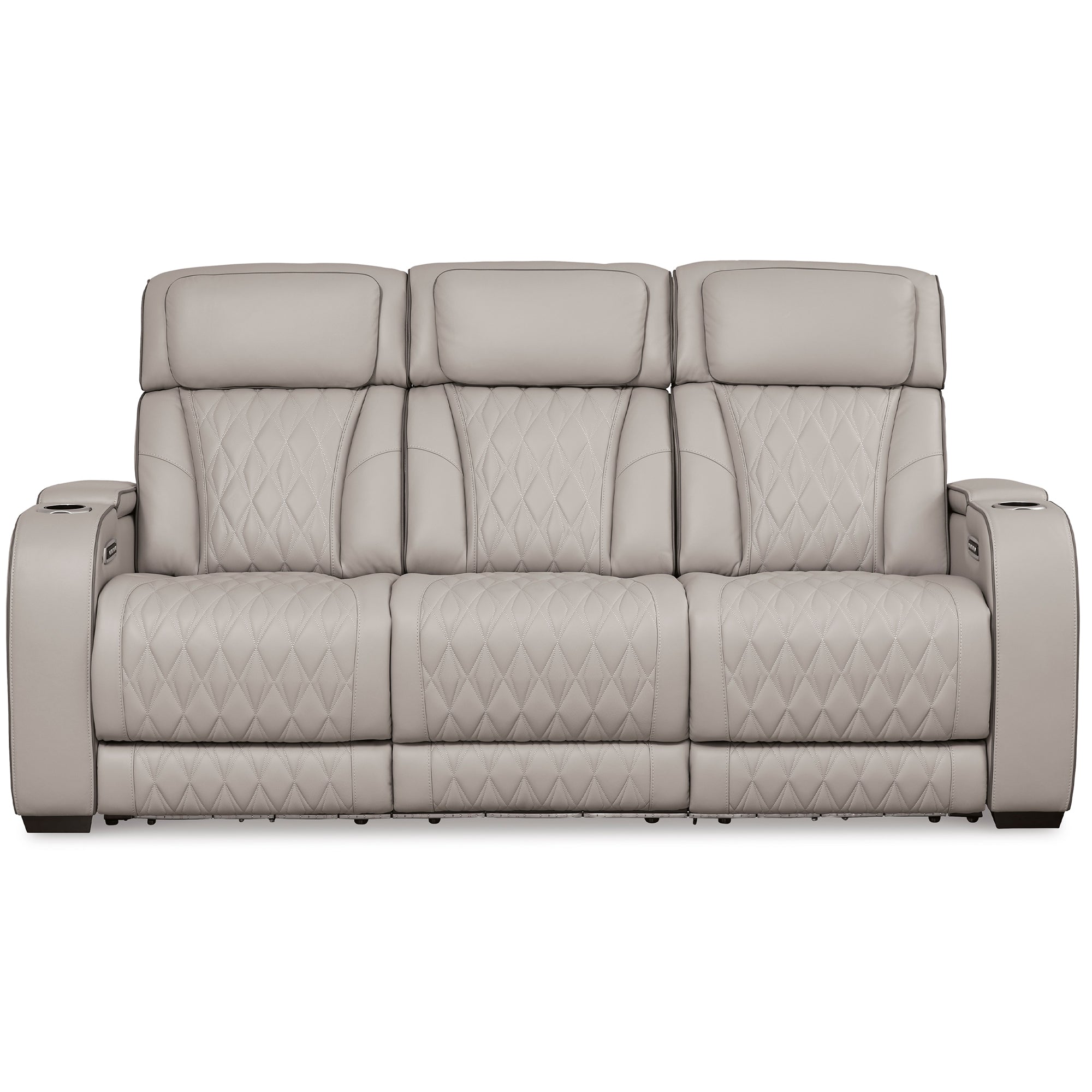 Boyington Triple Power Leather Reclining Sofa with Massage