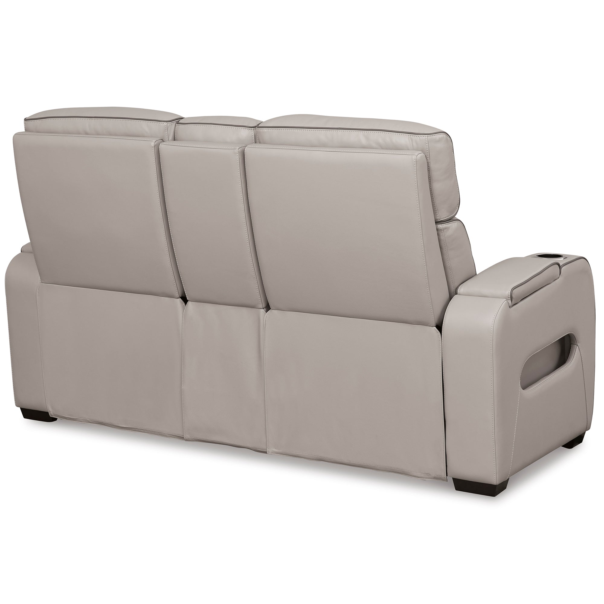 Boyington Triple Power Leather Reclining Loveseat with Console and Massage