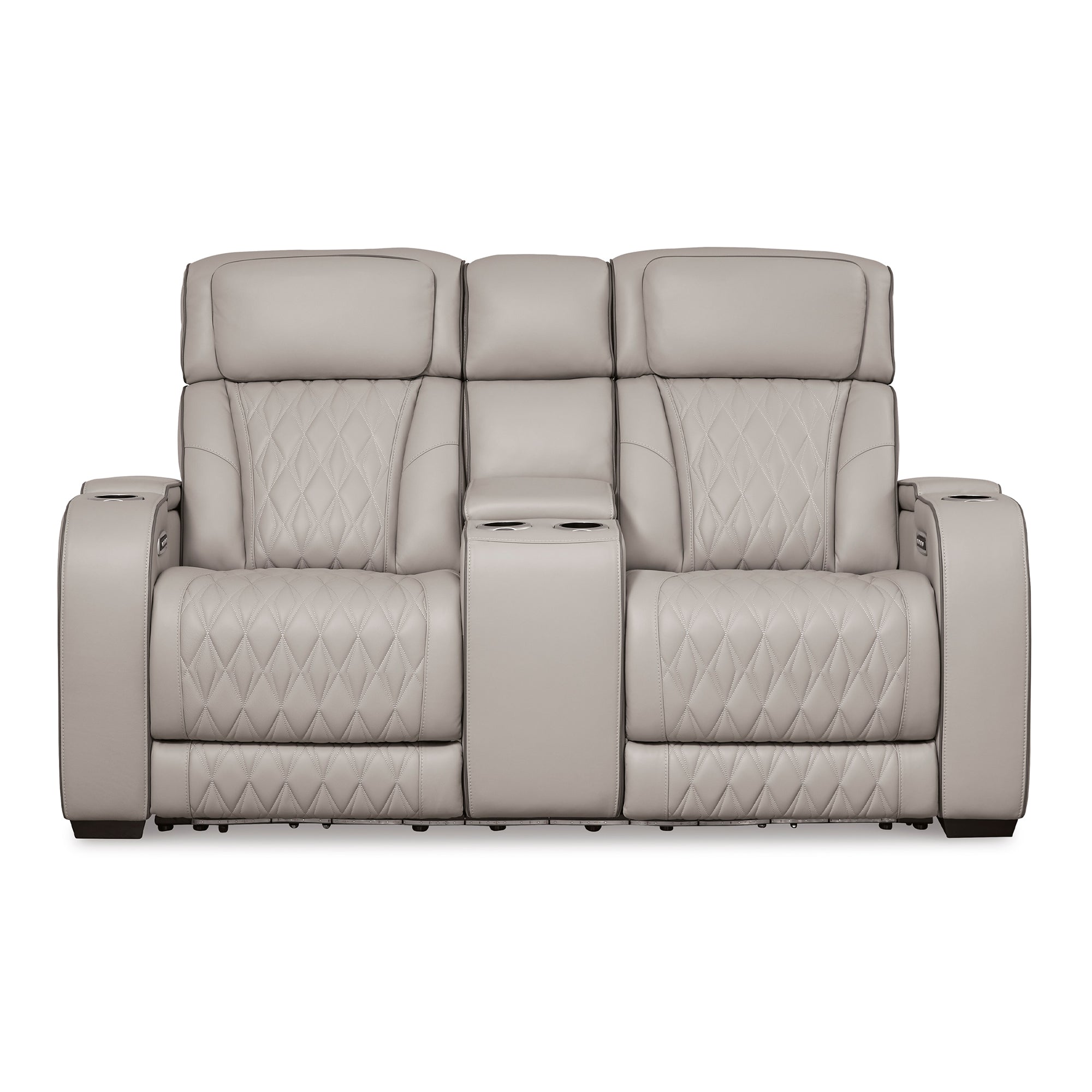 Boyington Triple Power Leather Sofa and Loveseat Set with Massage