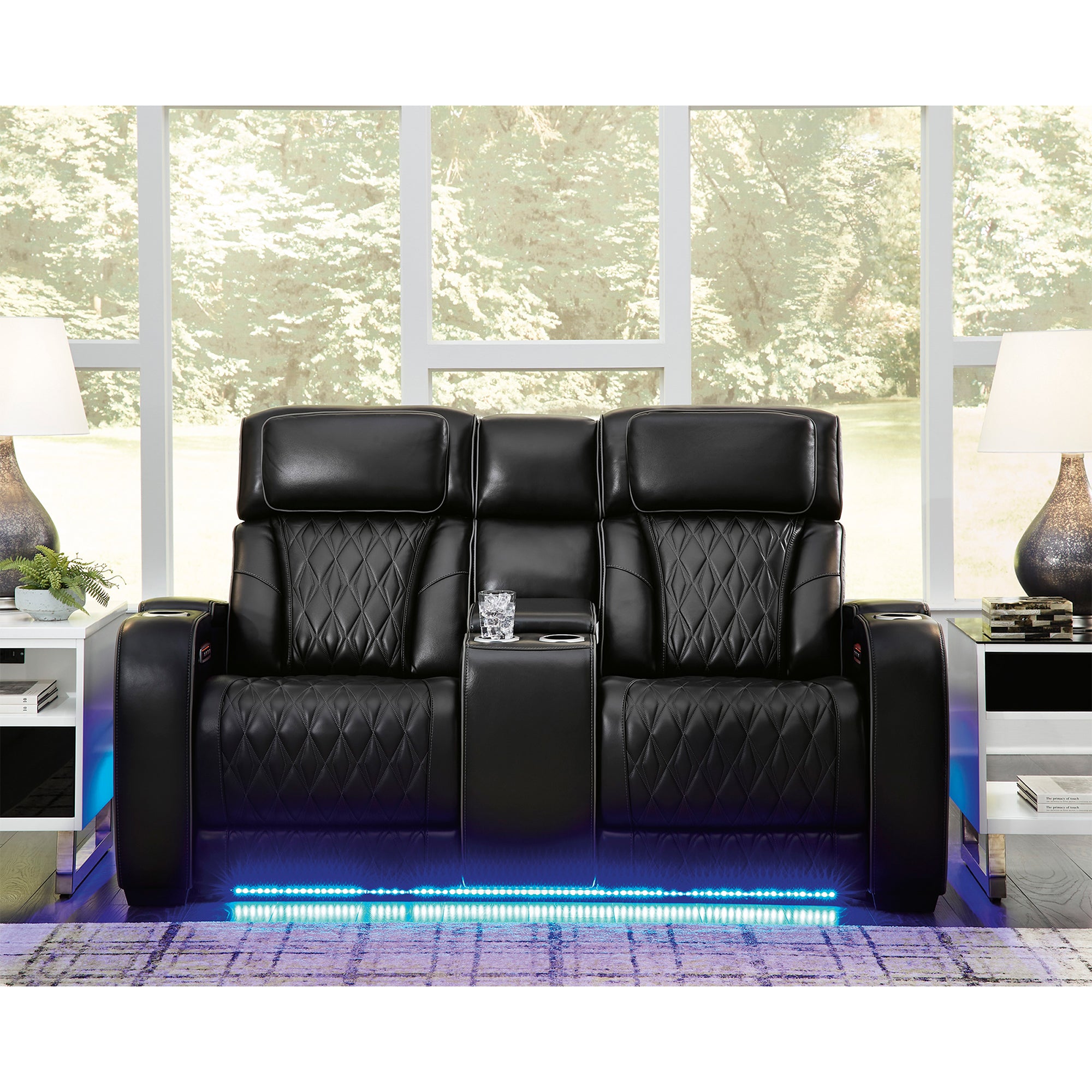 Boyington Triple Power Leather Sofa and Loveseat Set with Massage