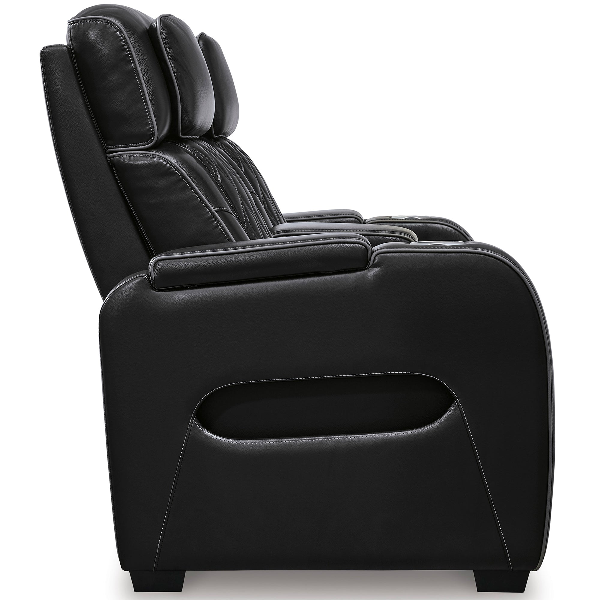 Boyington Triple Power Leather Reclining Loveseat with Console and Massage