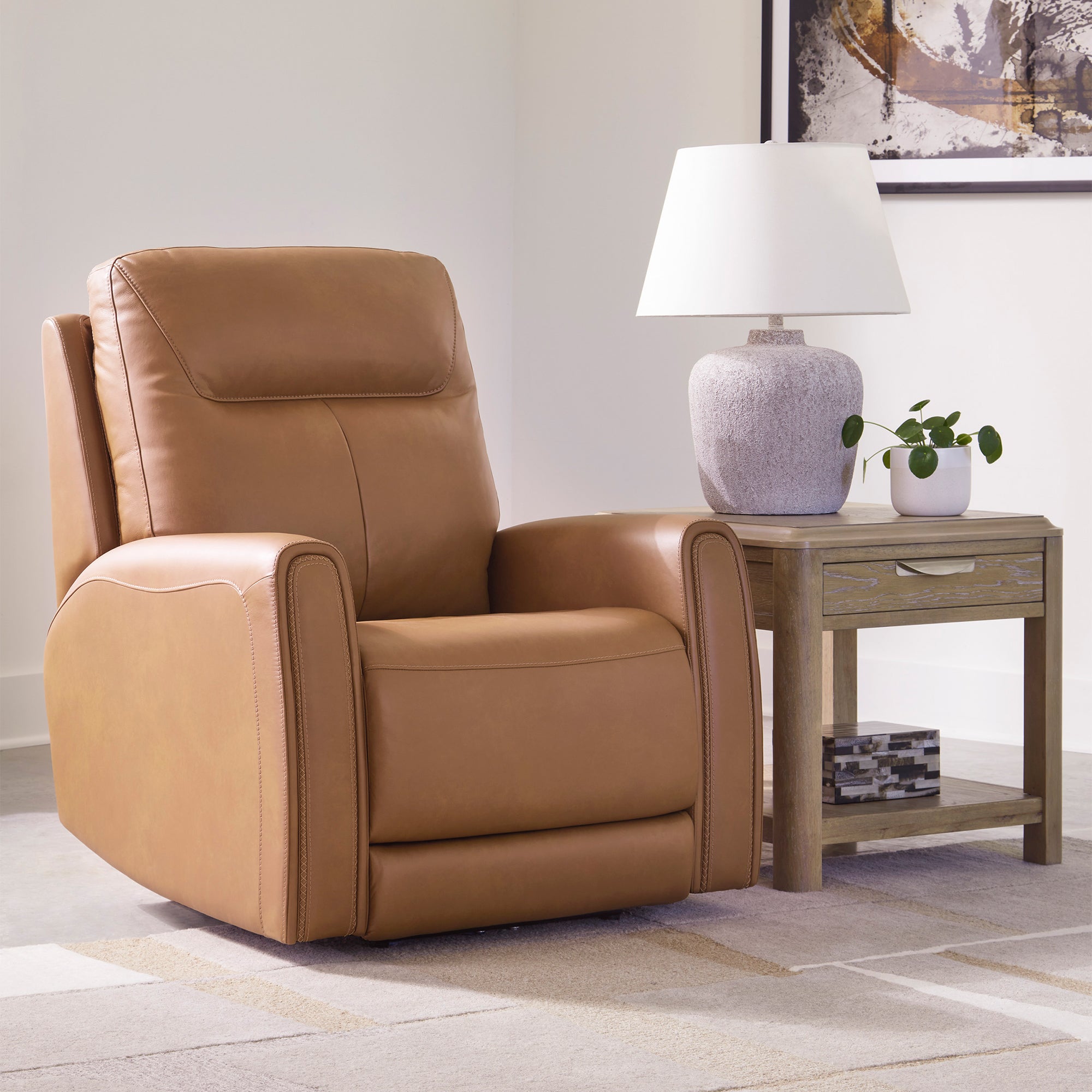 Tryanny Triple Power Leather Recliner