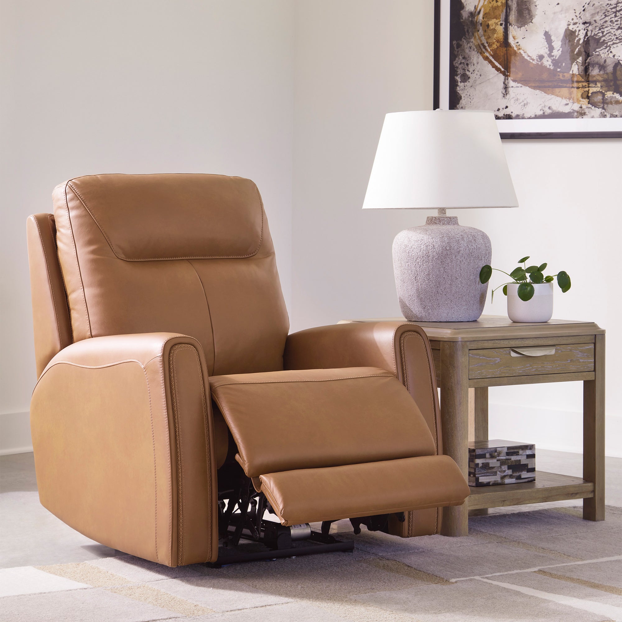 Tryanny Triple Power Leather Recliner