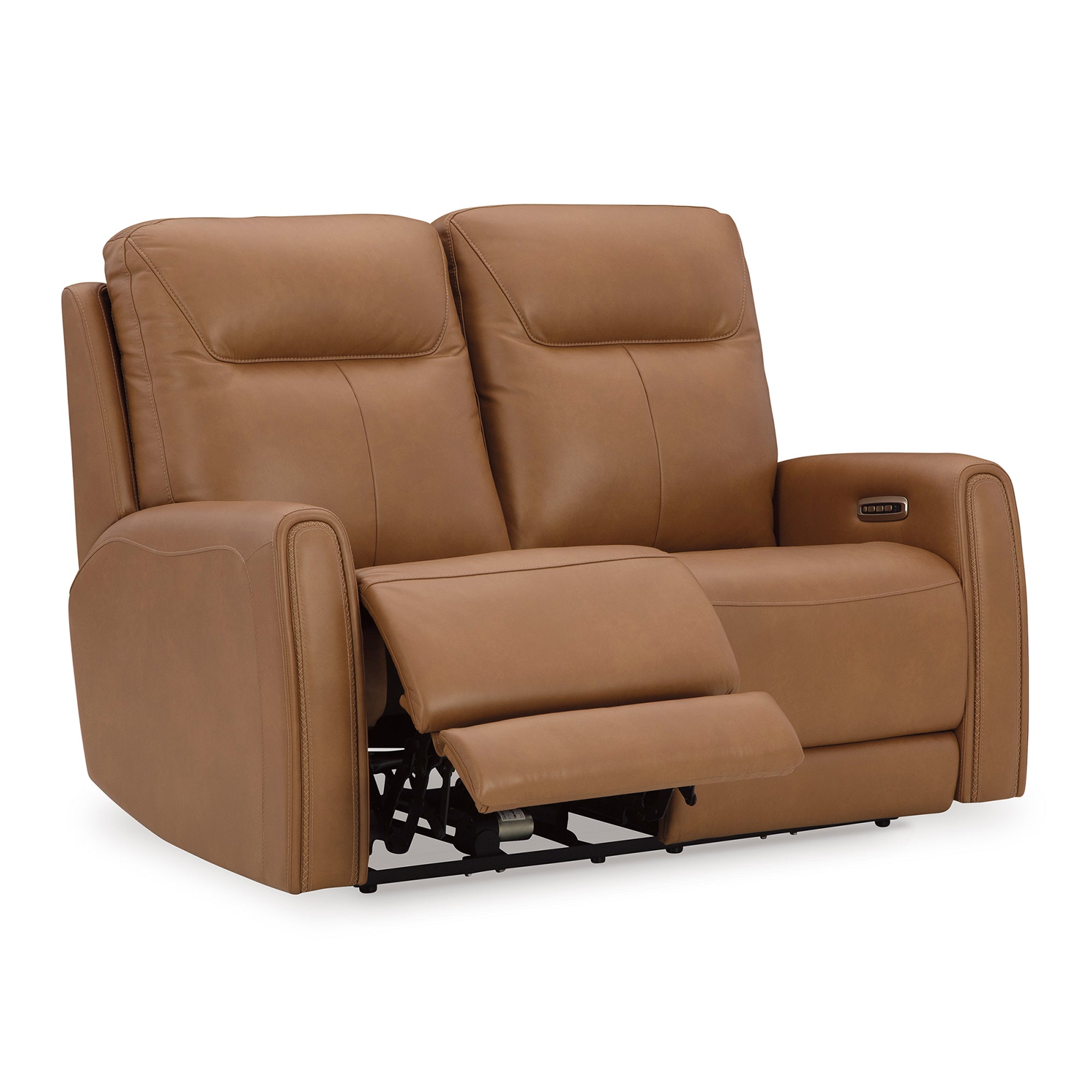 Tryanny Triple Power Leather Reclining Loveseat