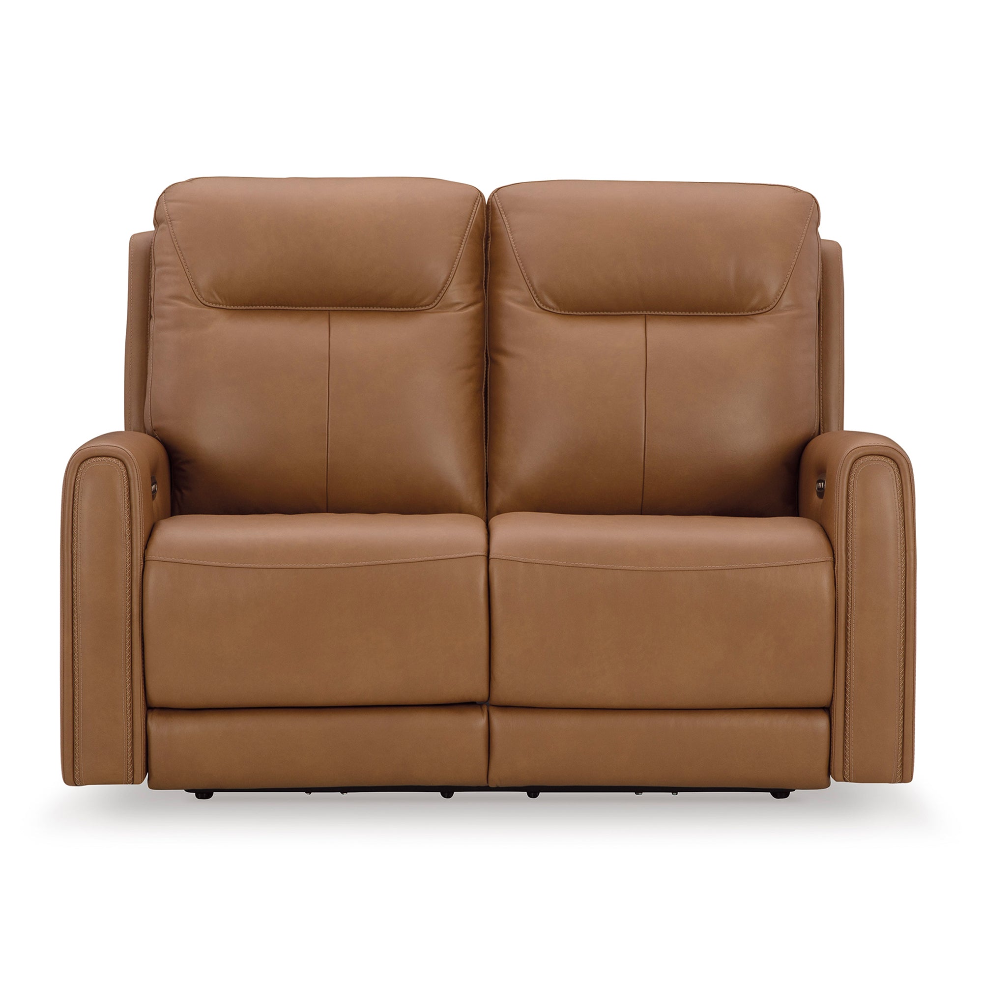 Tryanny Triple Power Leather Reclining Loveseat