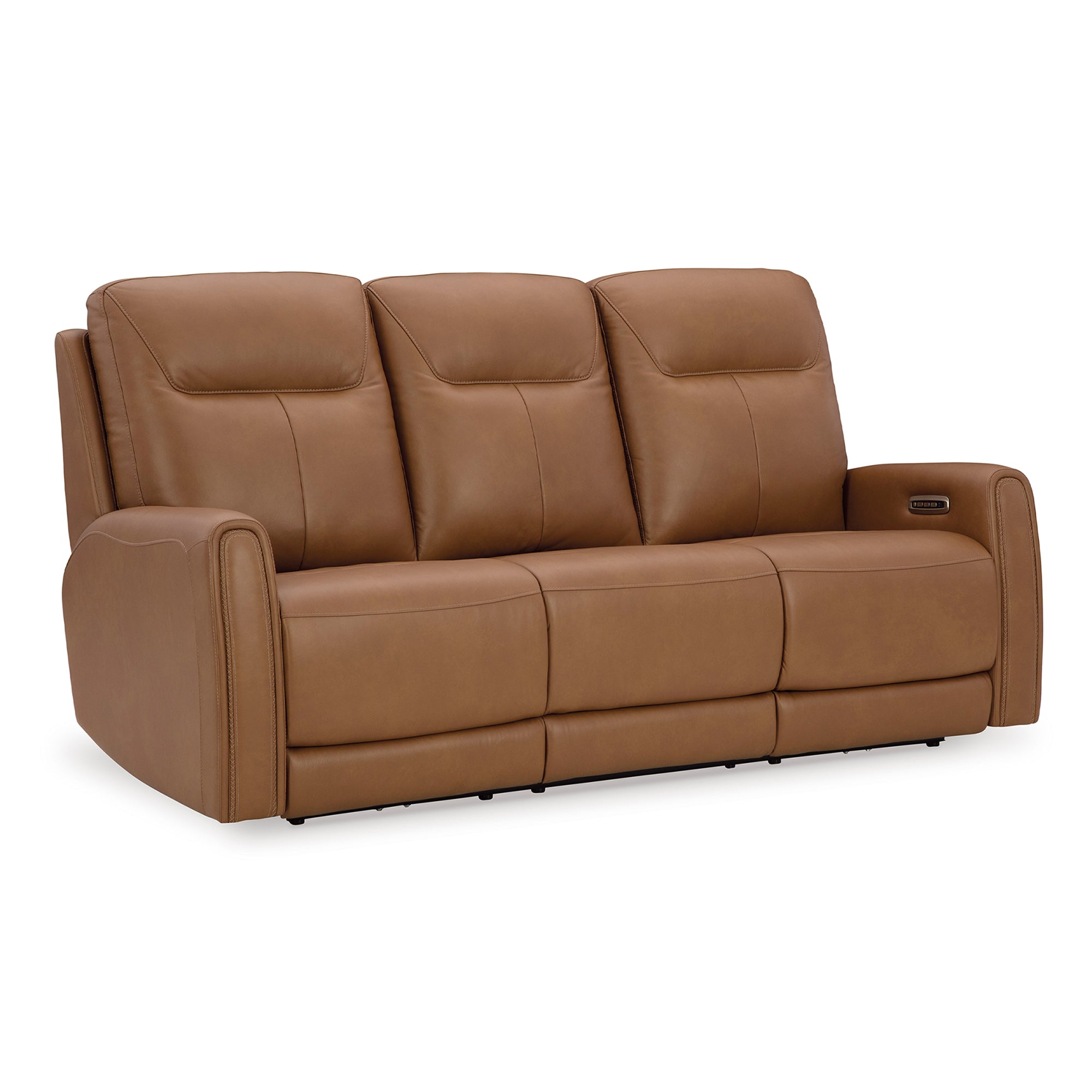 Tryanny Triple Power Leather Reclining Sofa