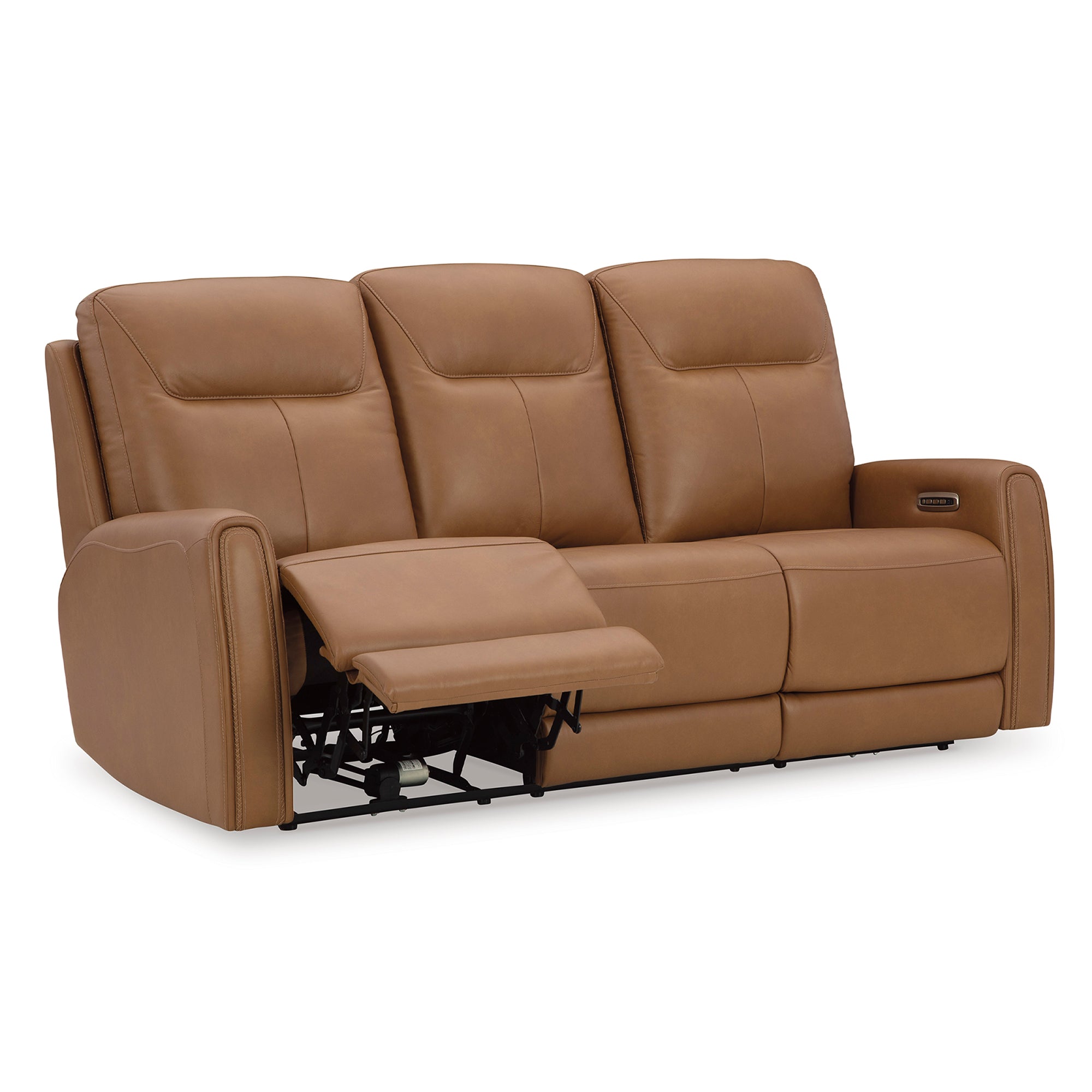 Tryanny Triple Power Leather Reclining Sofa