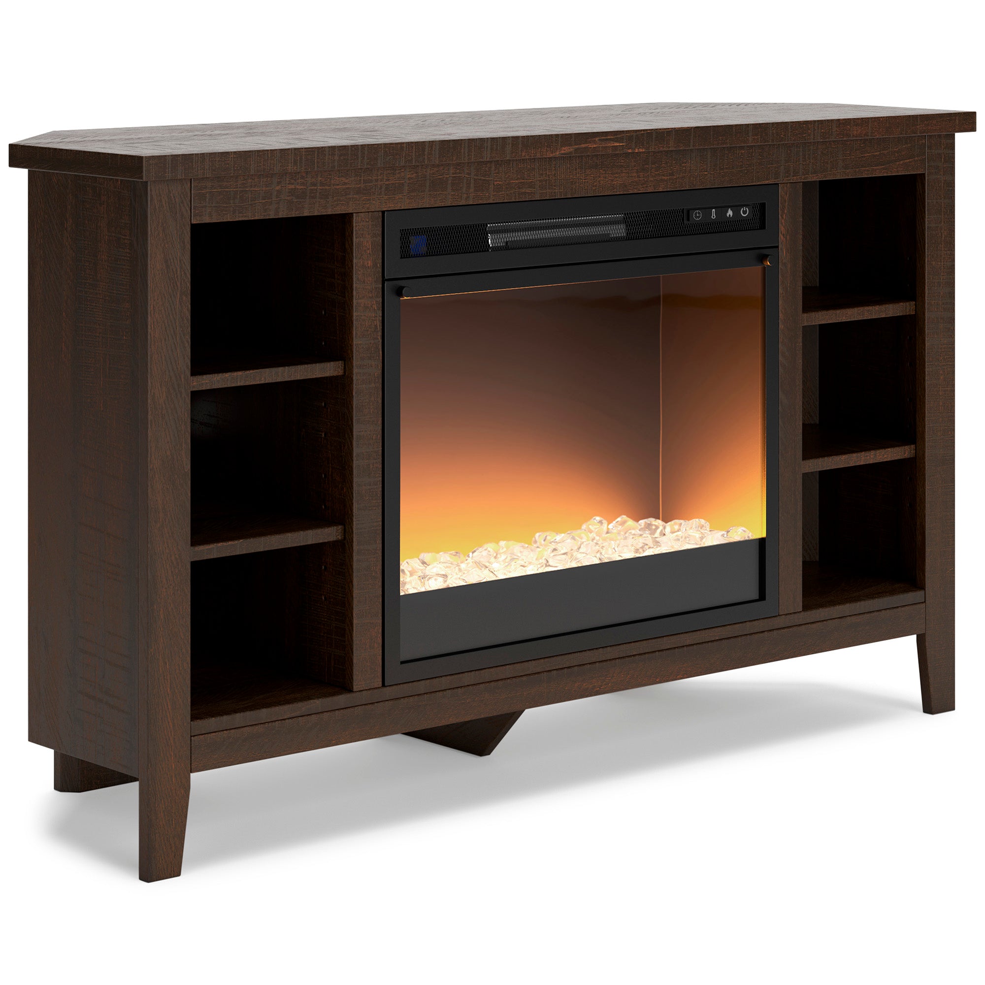 Camiburg 48'' Corner TV Stand with Electric Fireplace