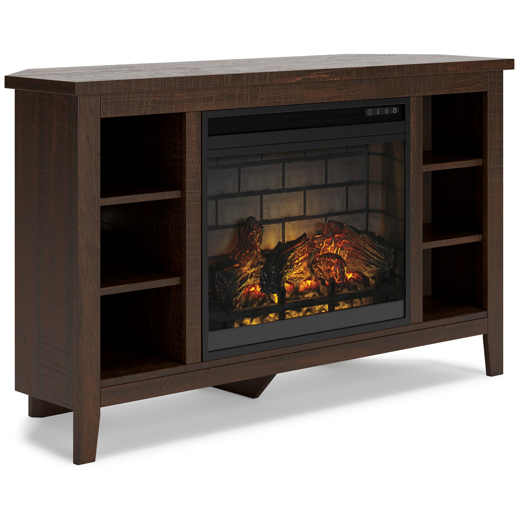 Camiburg 48'' Corner TV Stand with Electric Fireplace