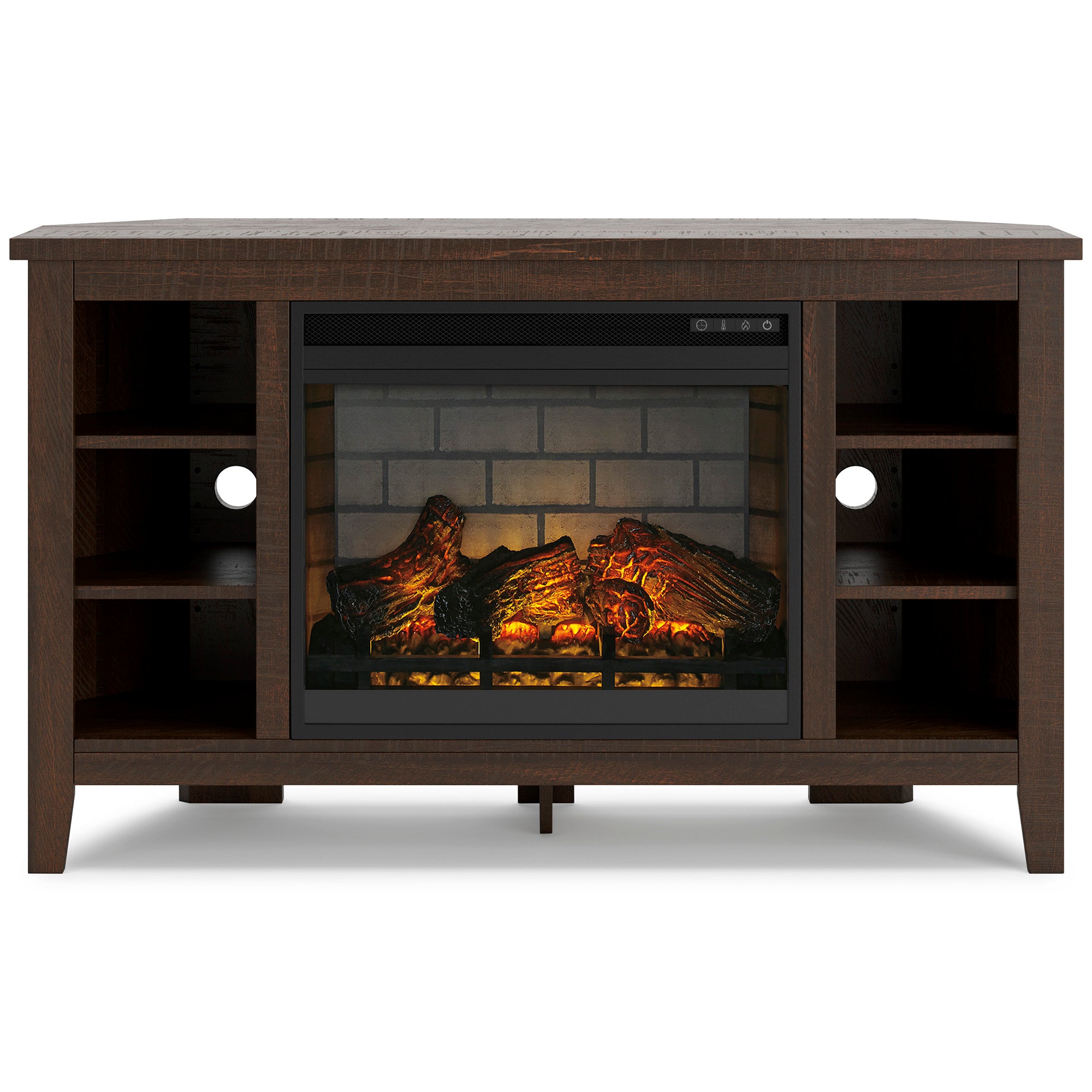 Camiburg 48'' Corner TV Stand with Electric Fireplace