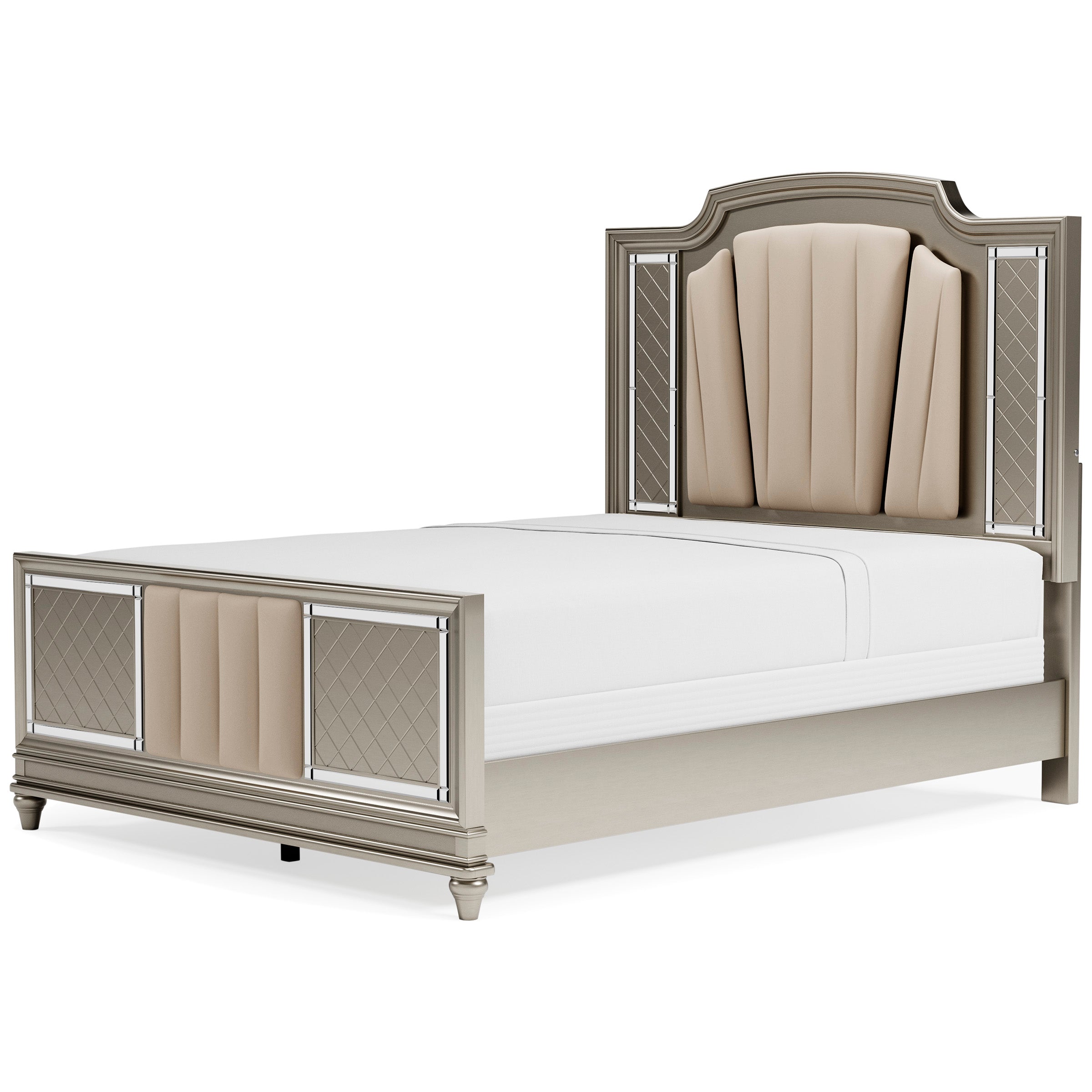 Chevanna King Panel Bed with Mirrored Dresser