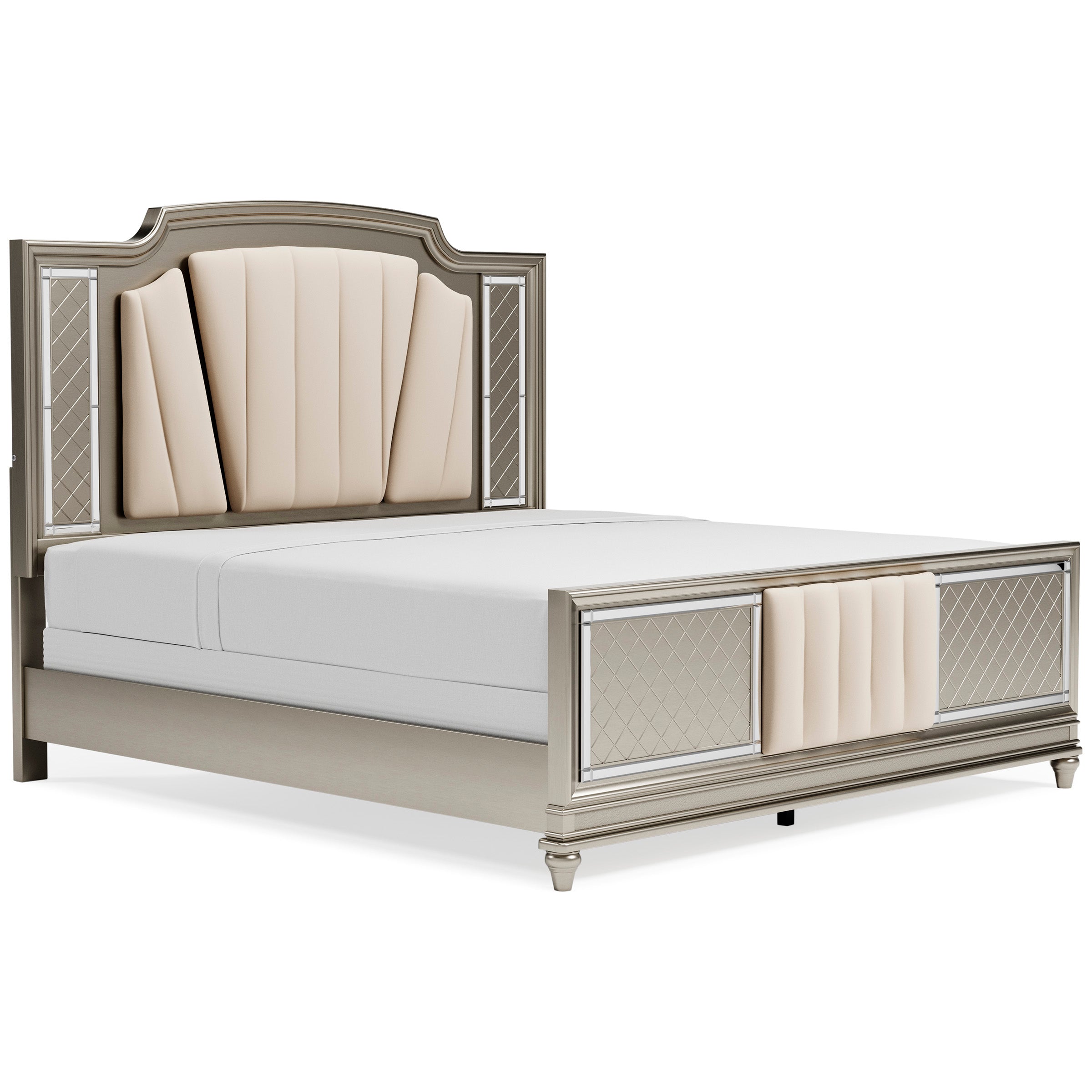 Chevanna King Panel Bed with Mirrored Dresser