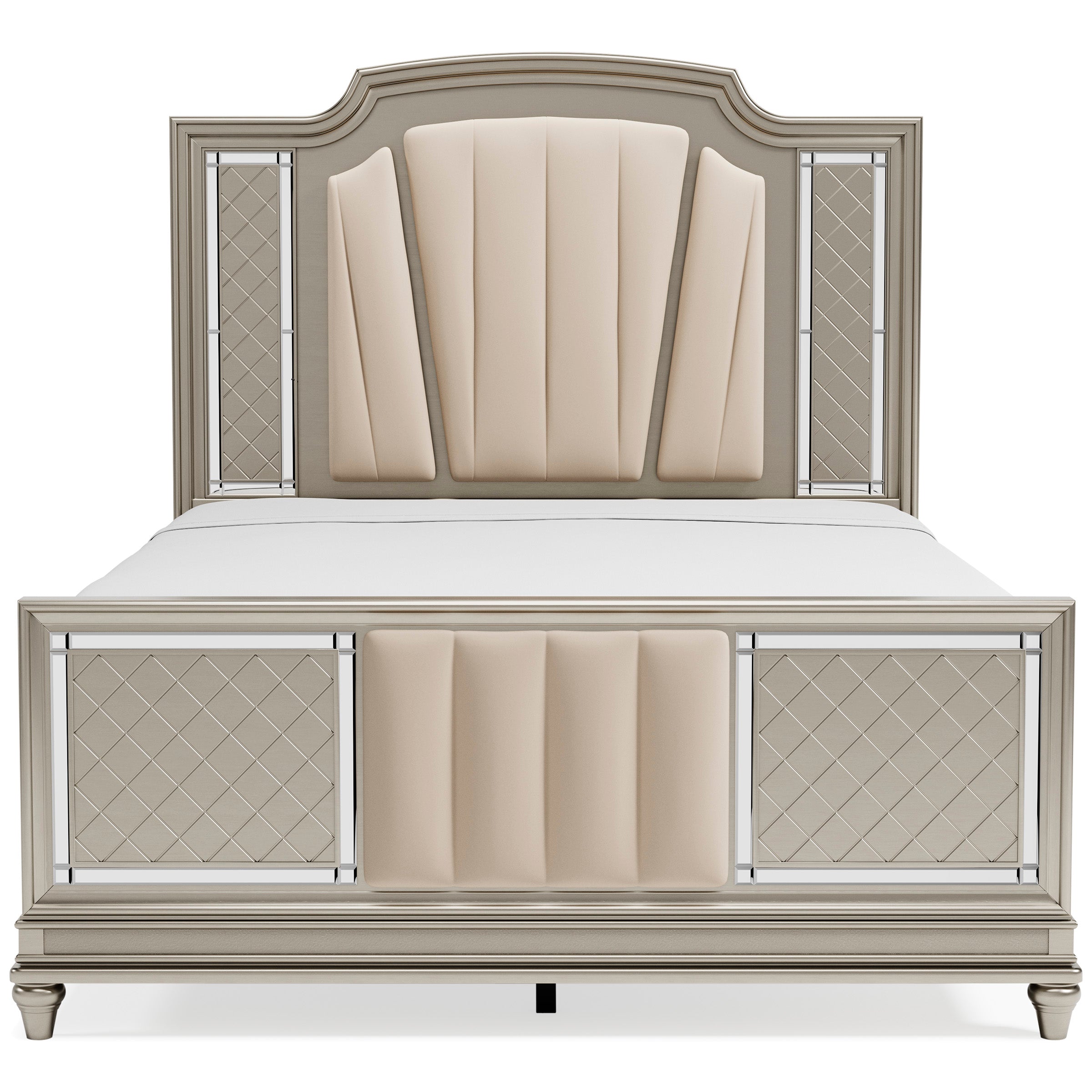 Chevanna King Panel Bed with Mirrored Dresser