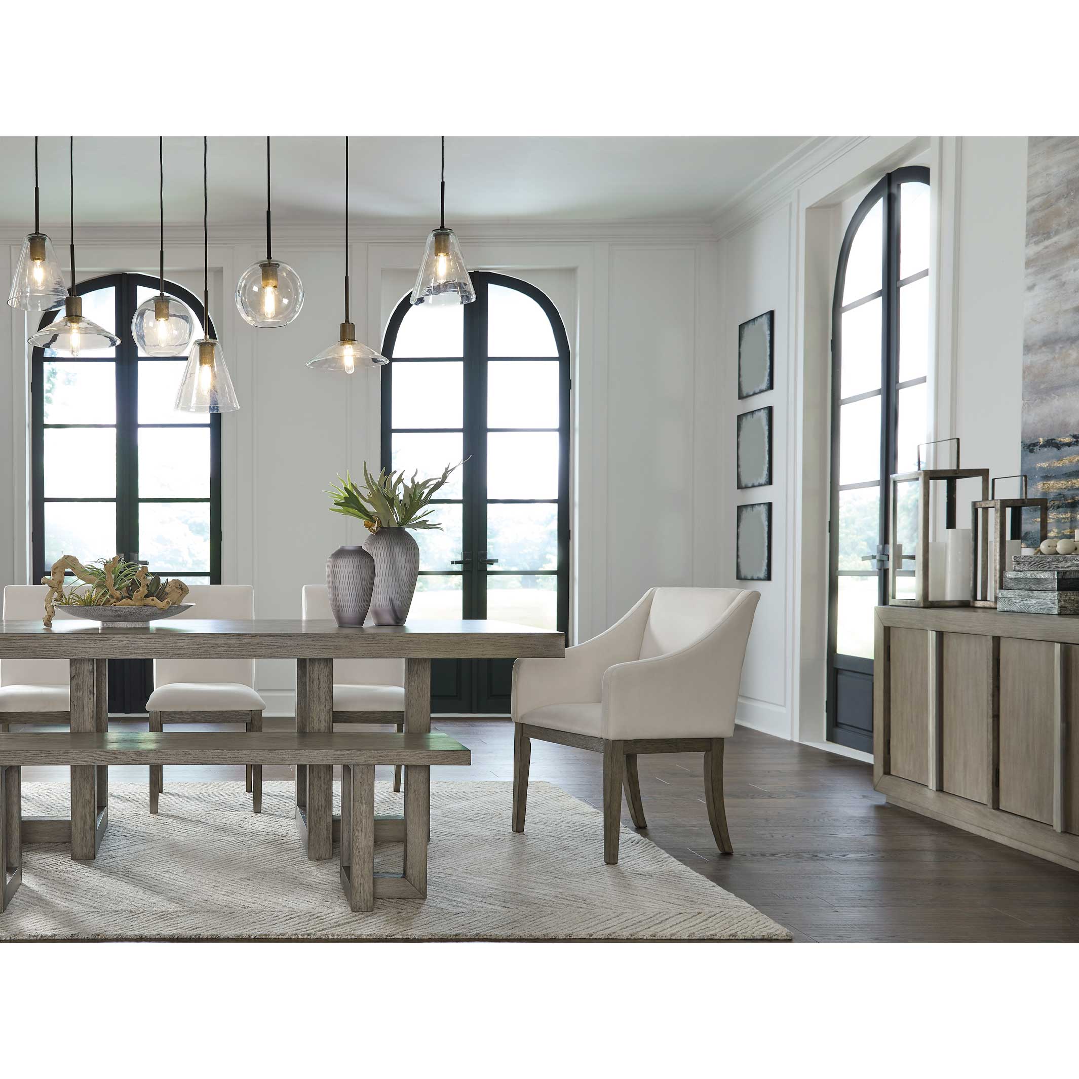 Anibecca Dining Table and 6 Chairs and Bench