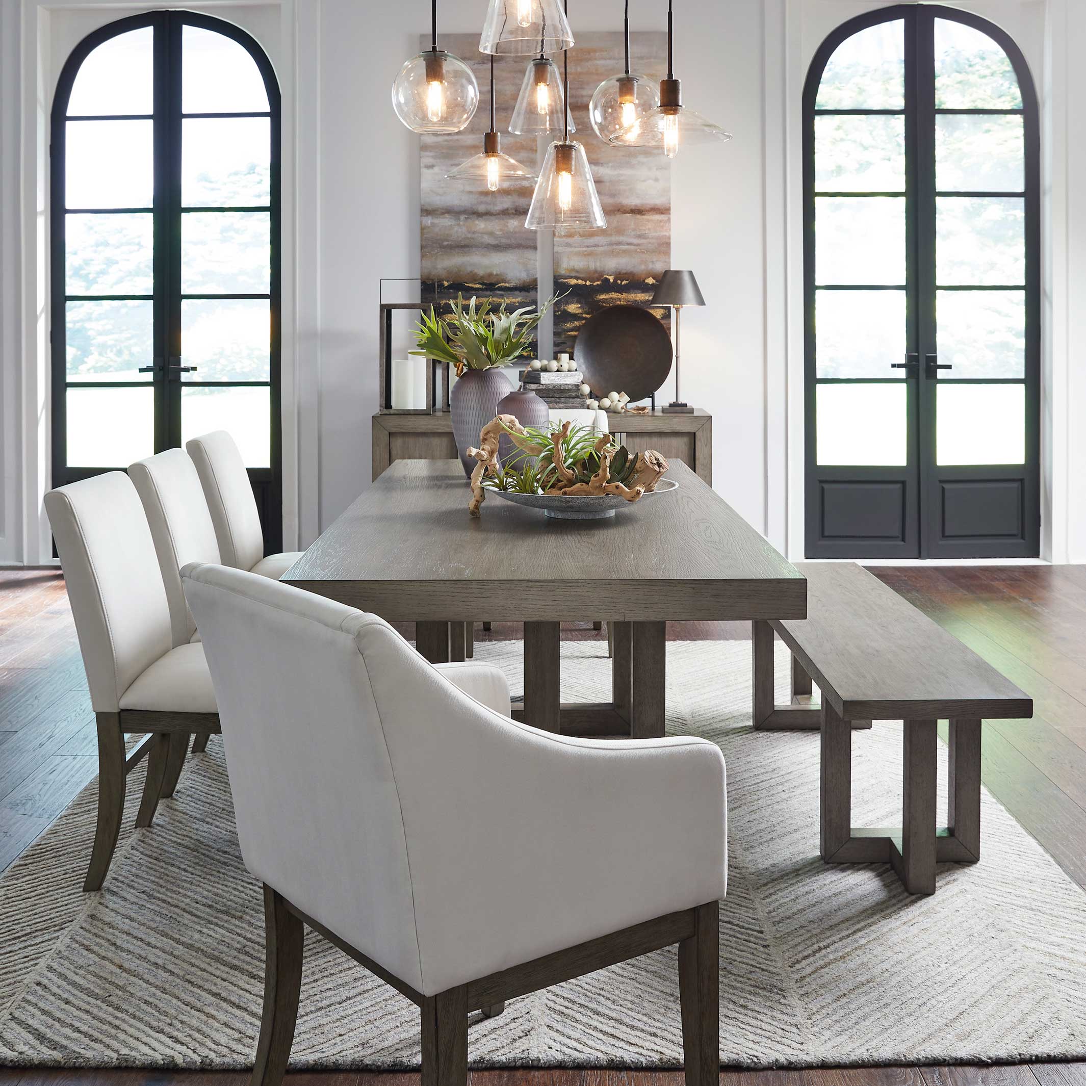 Anibecca Dining Table and 6 Chairs and Bench